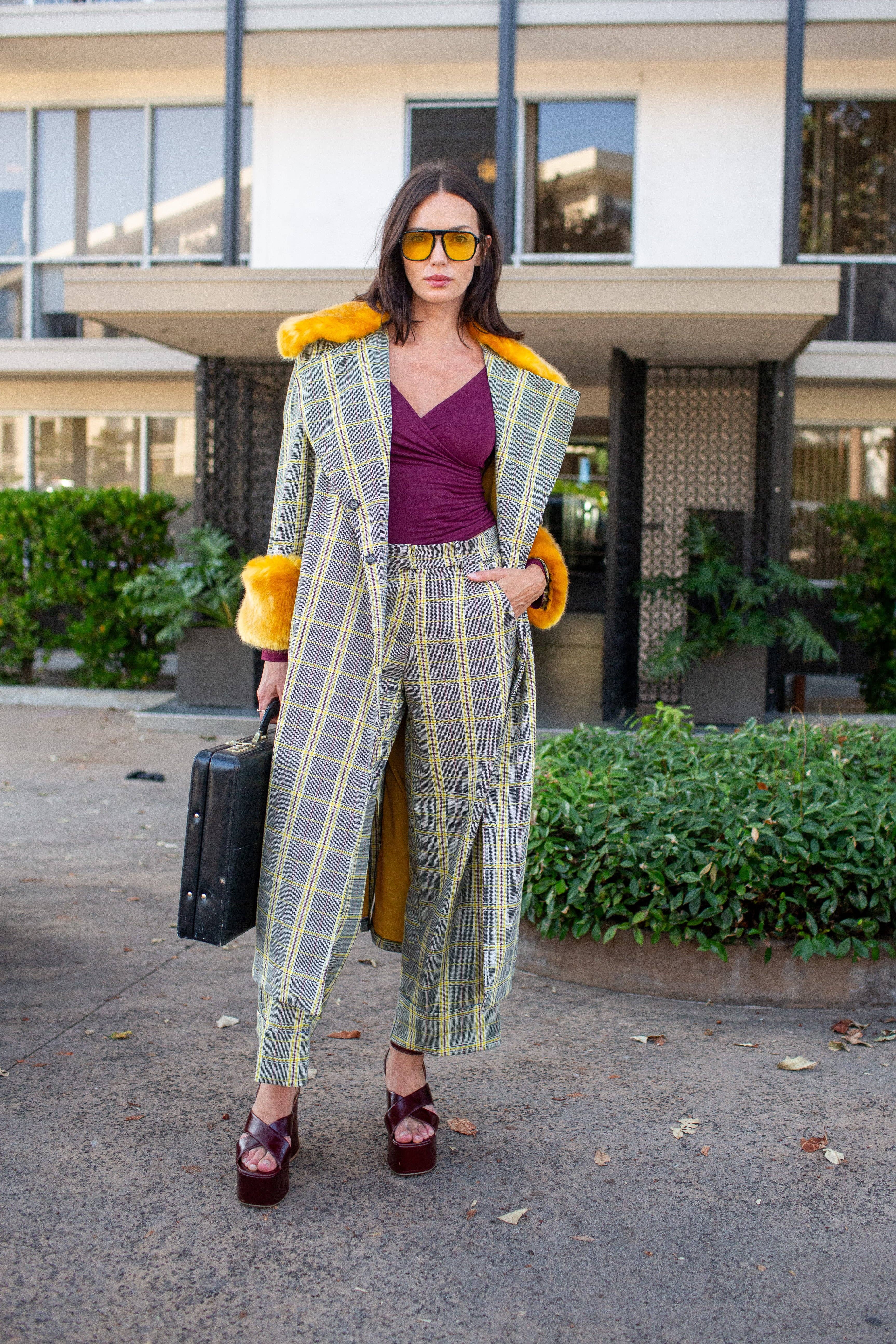 Eloise Coat In Marigold Glenn, photo 5 of 8