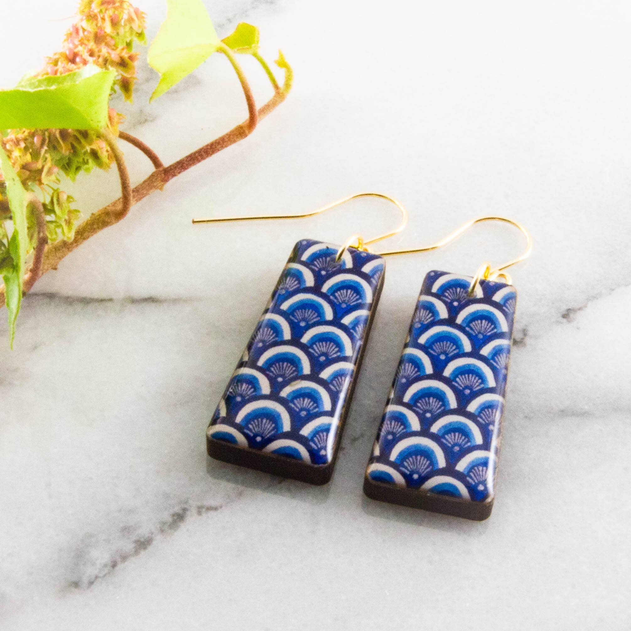 Blue + White Scales Rec, photo 2 of 2
