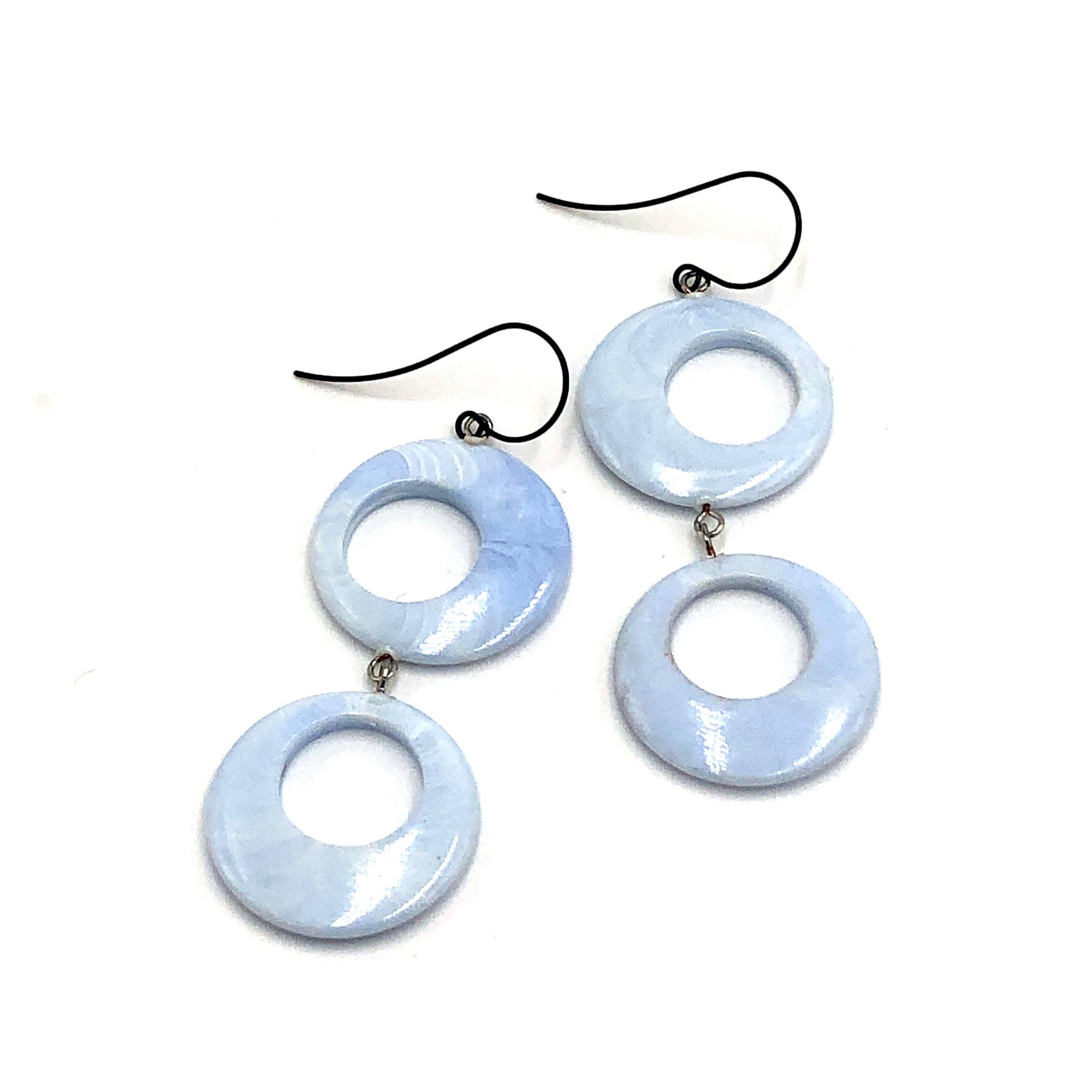 Frozen Blue Marcia Earrings, photo 1 of 5