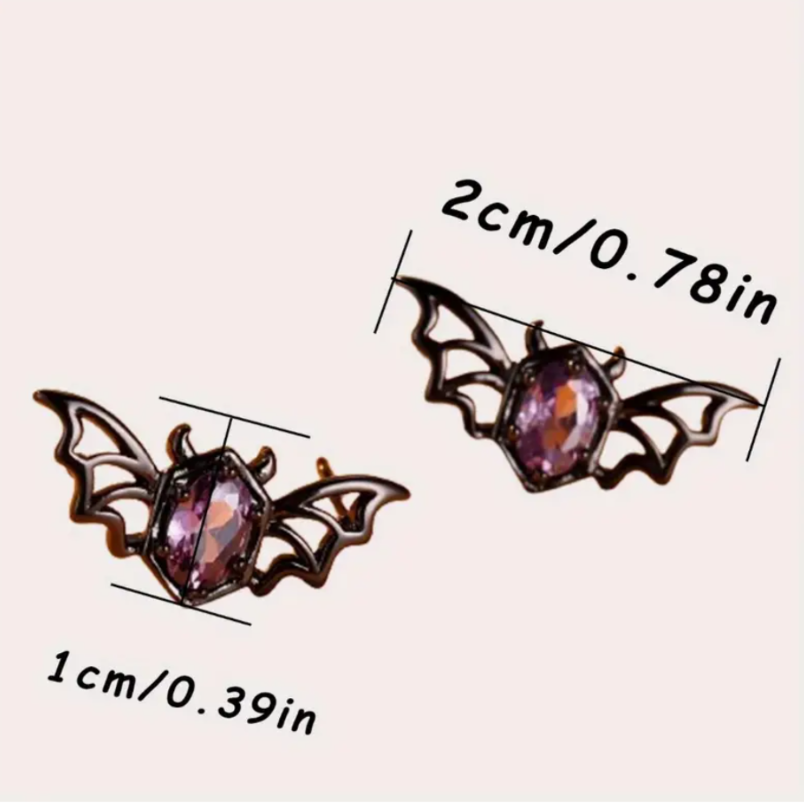 BAT STUDs W/ZIRCON, photo 5 of 5