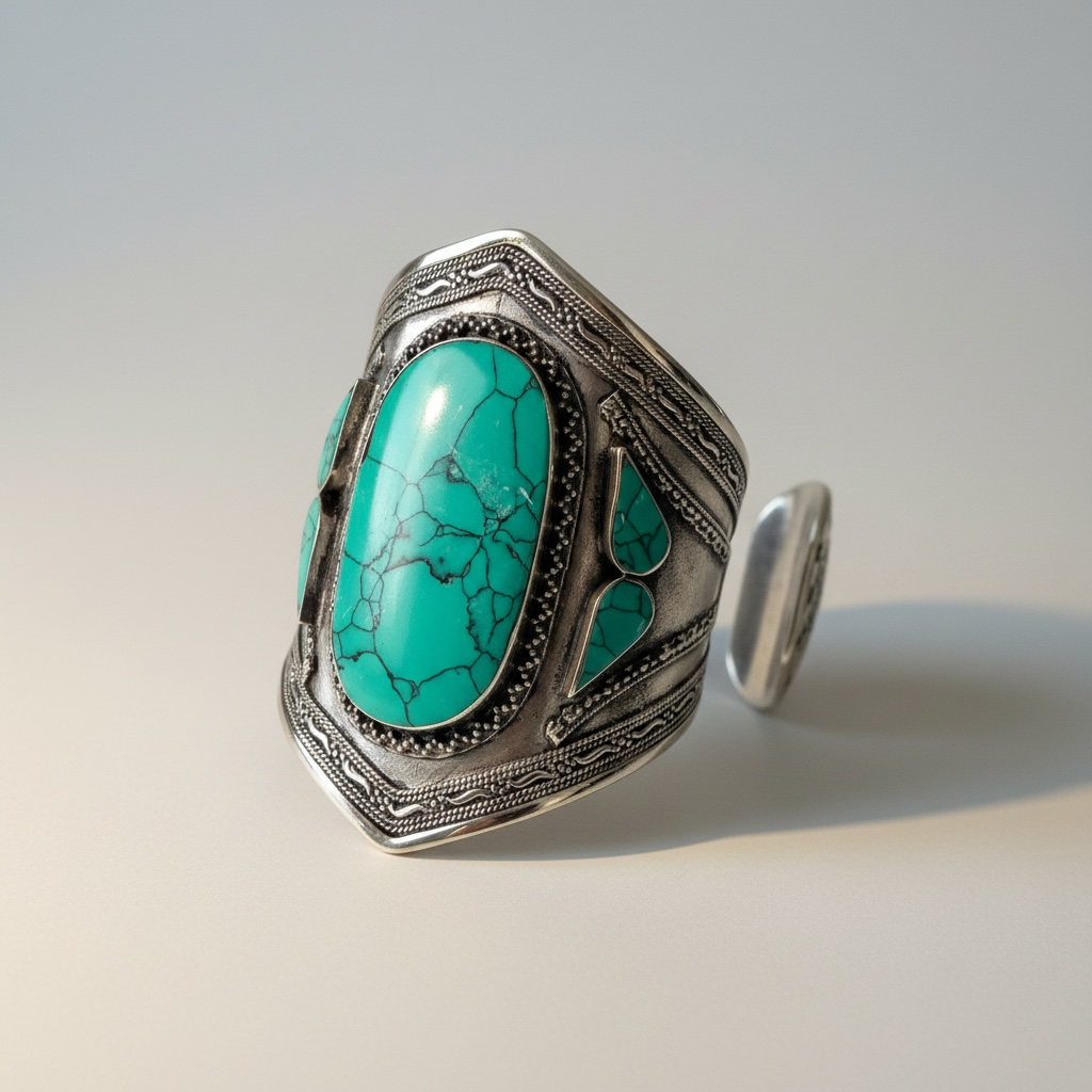 Stacking bracelet Silver turq, photo 4 of 4