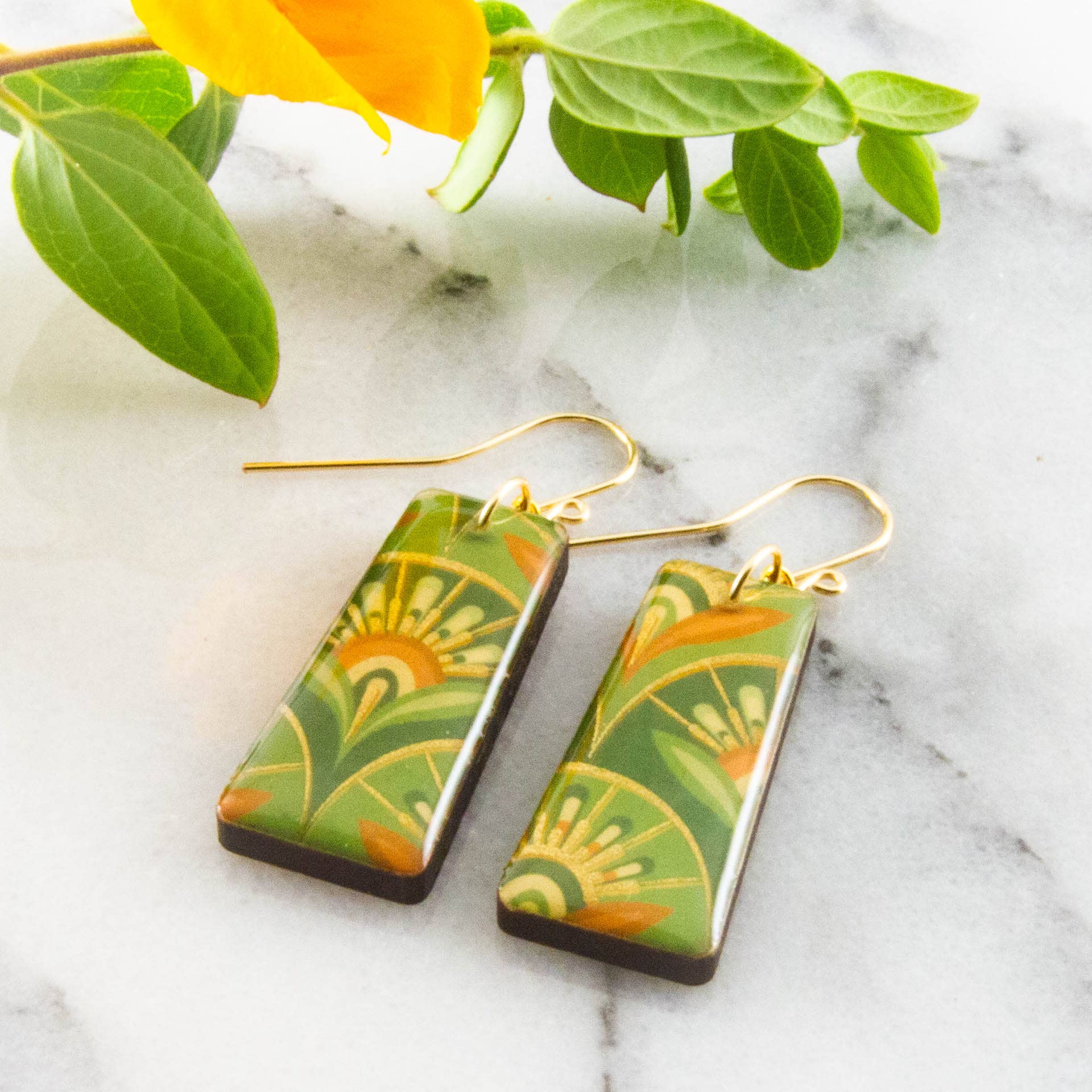 Green+Orange Deco Rectangles, photo 2 of 2