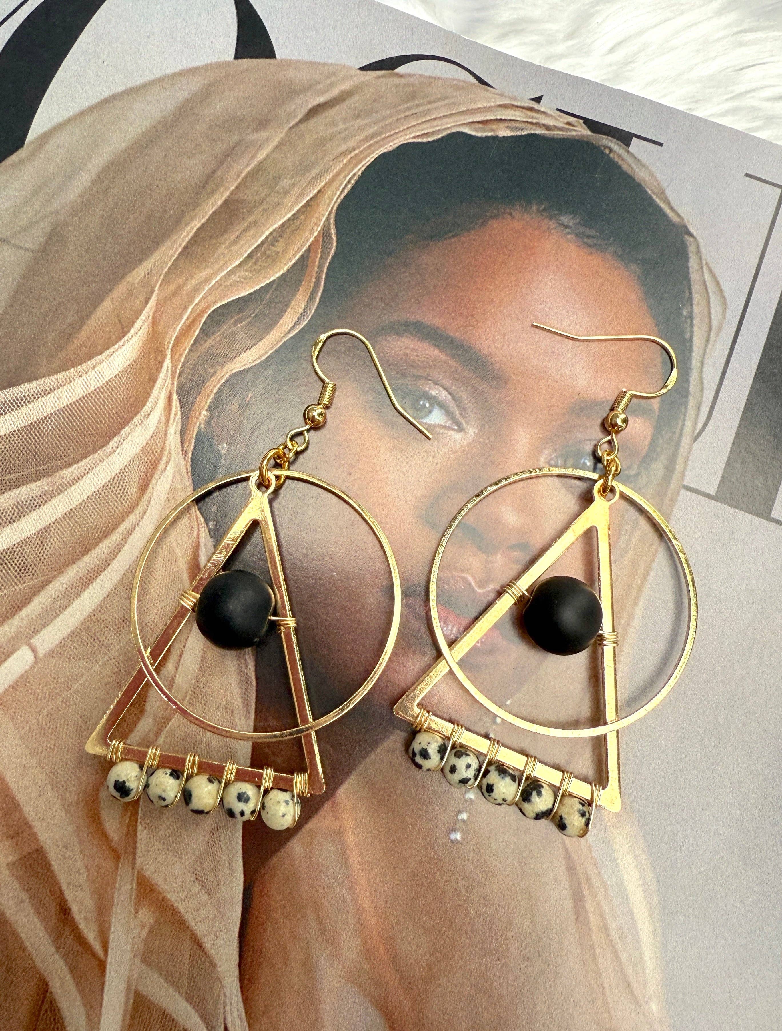 The Paige Earring - Black Onyx, photo 3 of 7