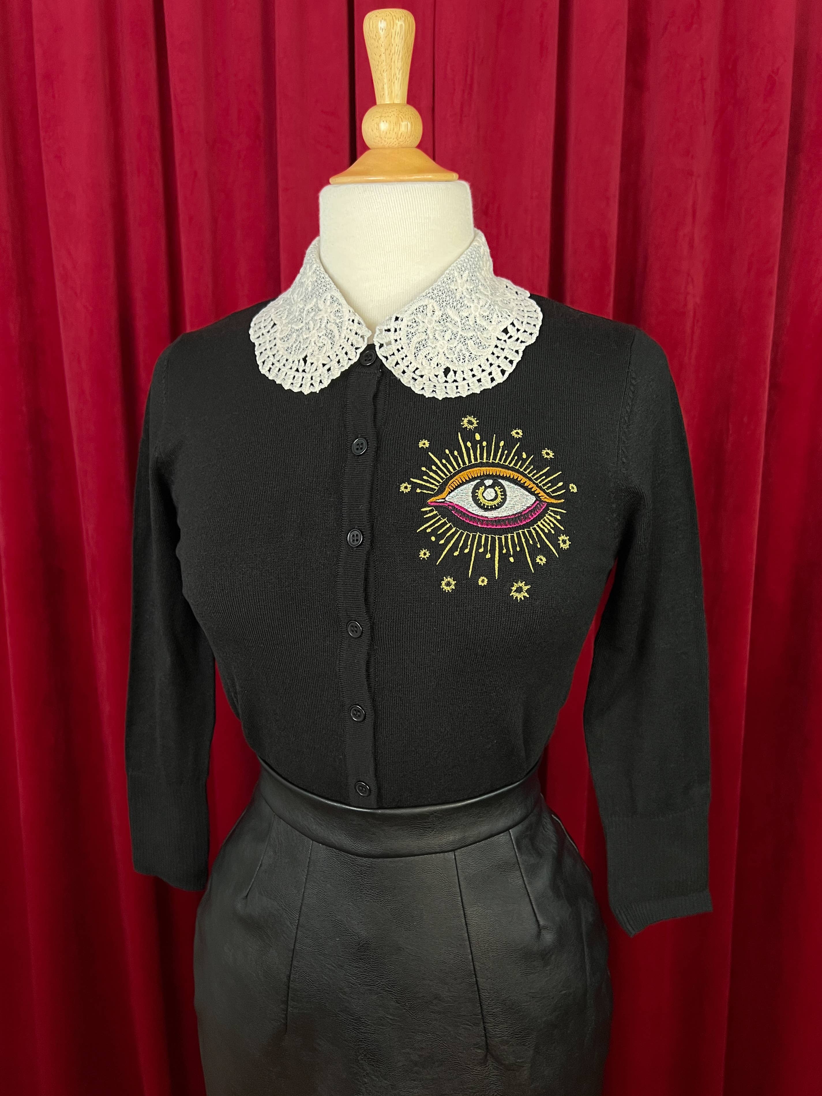 Third Eye Cardigan-Black, photo 2 of 7
