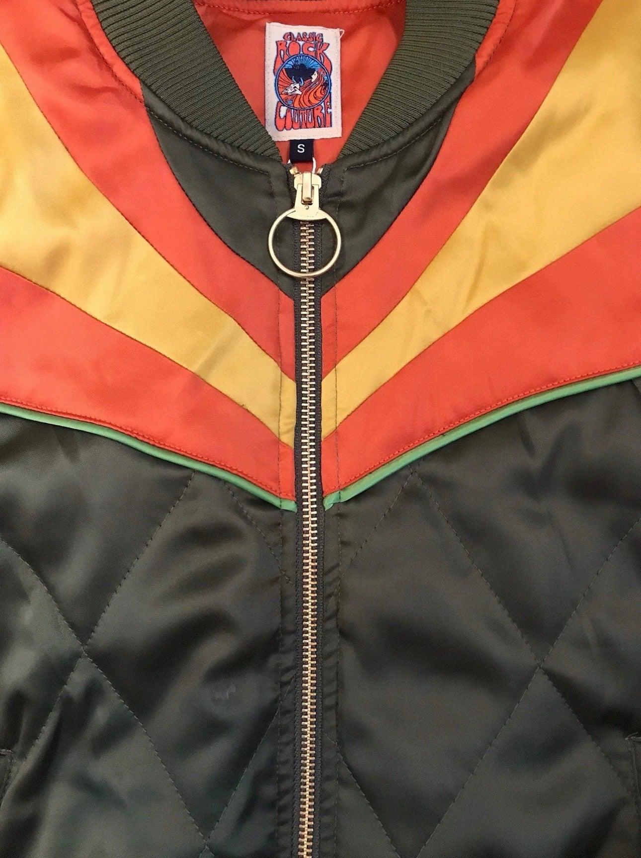 Olive Green Rising Sun Unisex Jacket, photo 4 of 4