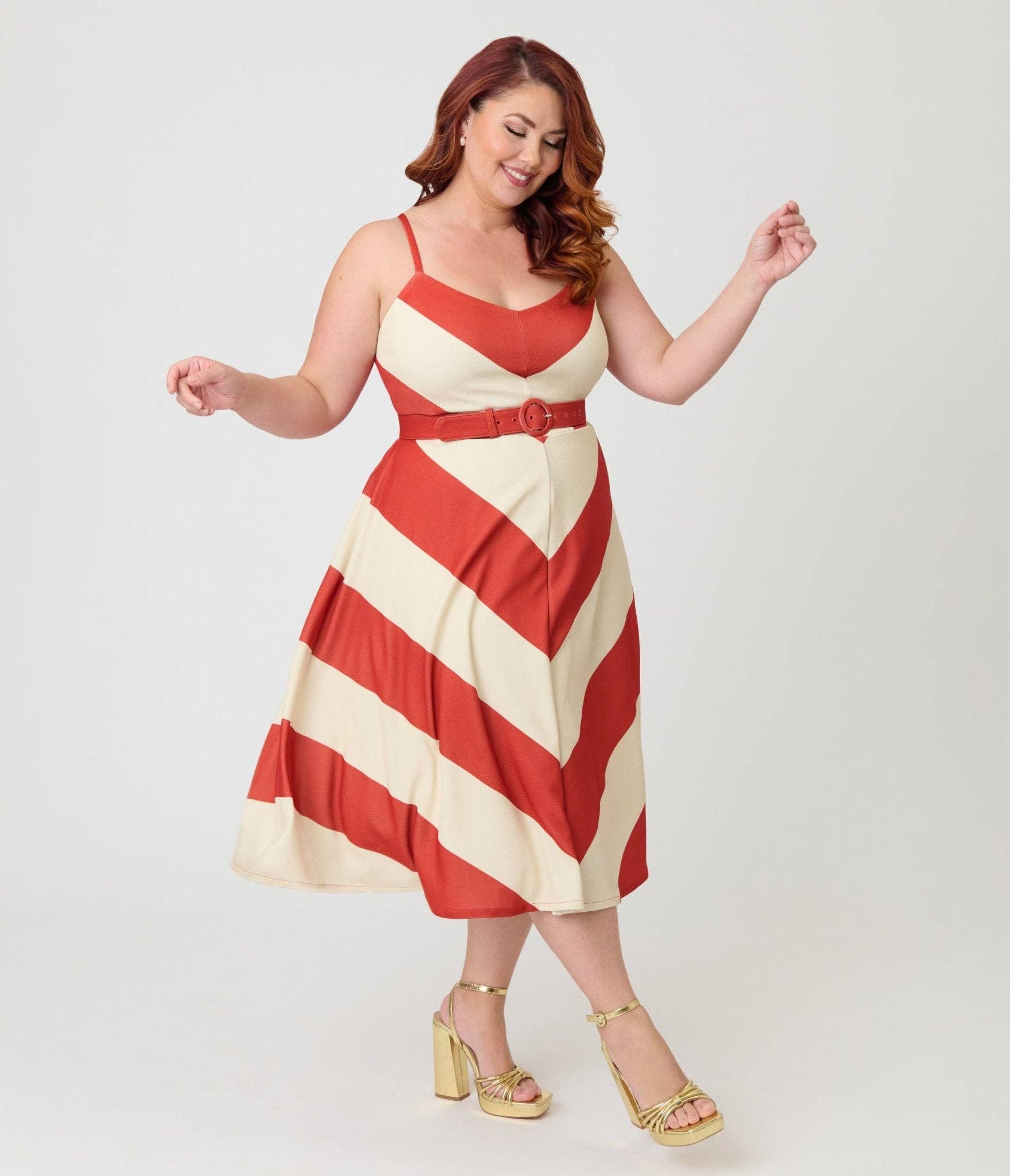 Chevron Midi Dress - 1x - 2x, photo 4 of 5