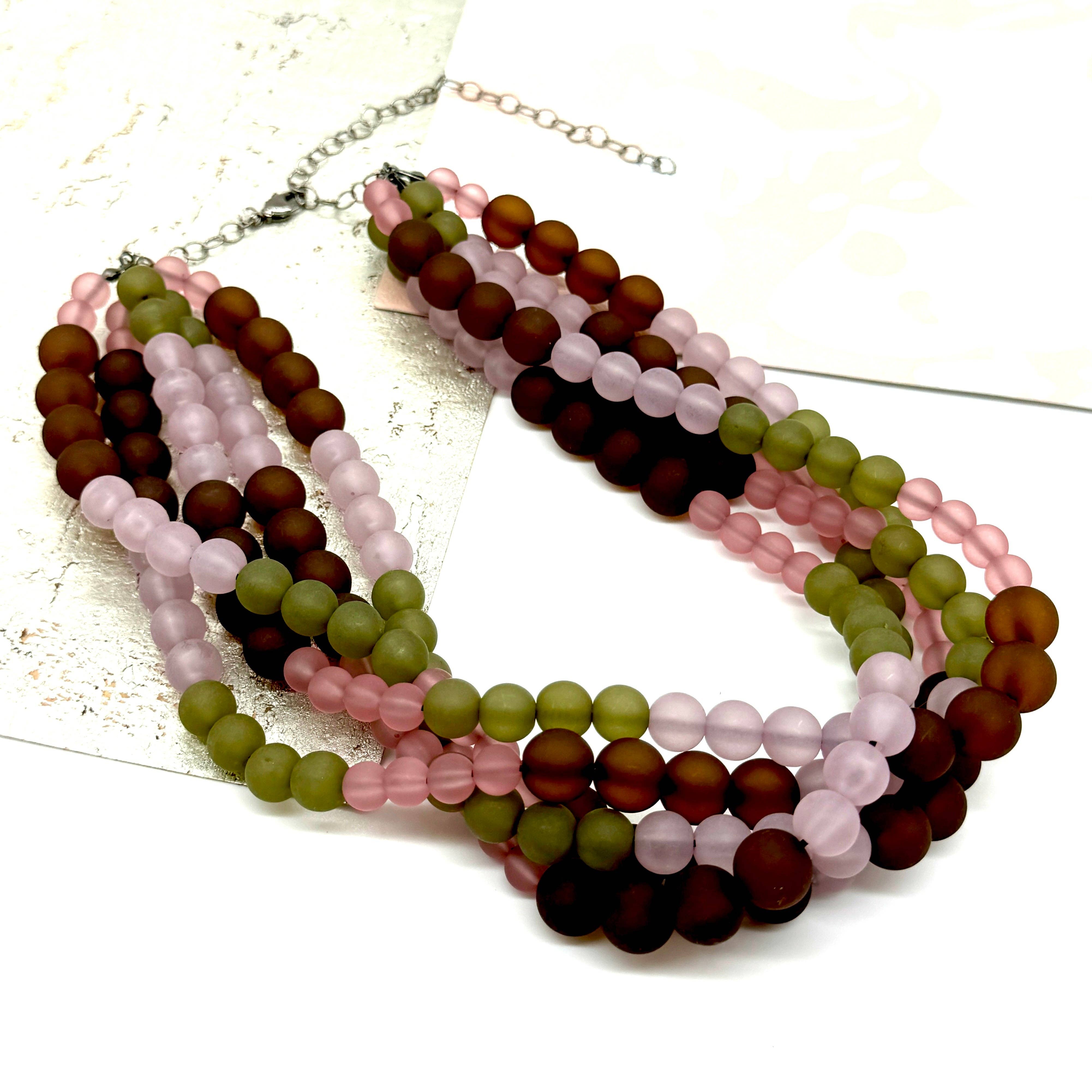 Muted Tapestry Frosted Sylvie Necklace, photo 7 of 7