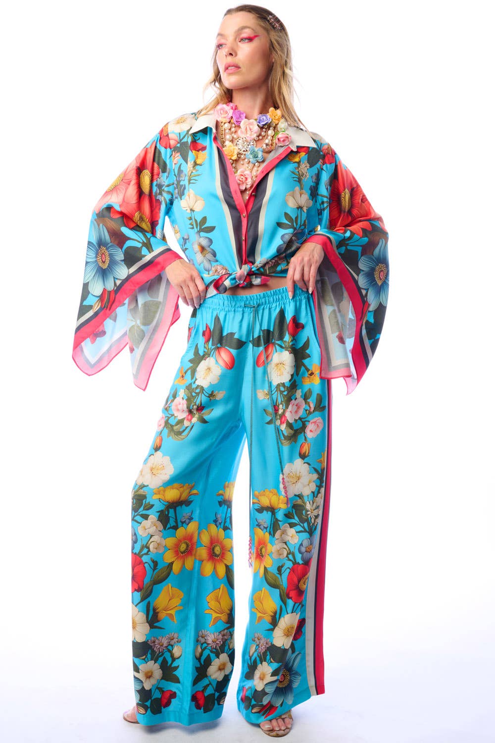 Floral Garden Pants: Blue, photo 2 of 8