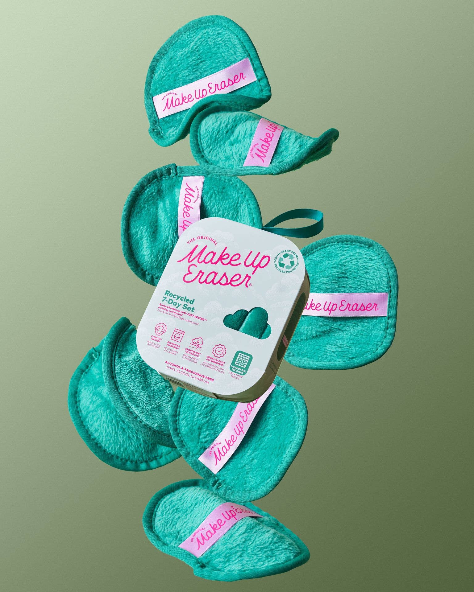 GREEN 7-Day Set | 100% Recycled MakeUp Eraser, photo 2 of 8