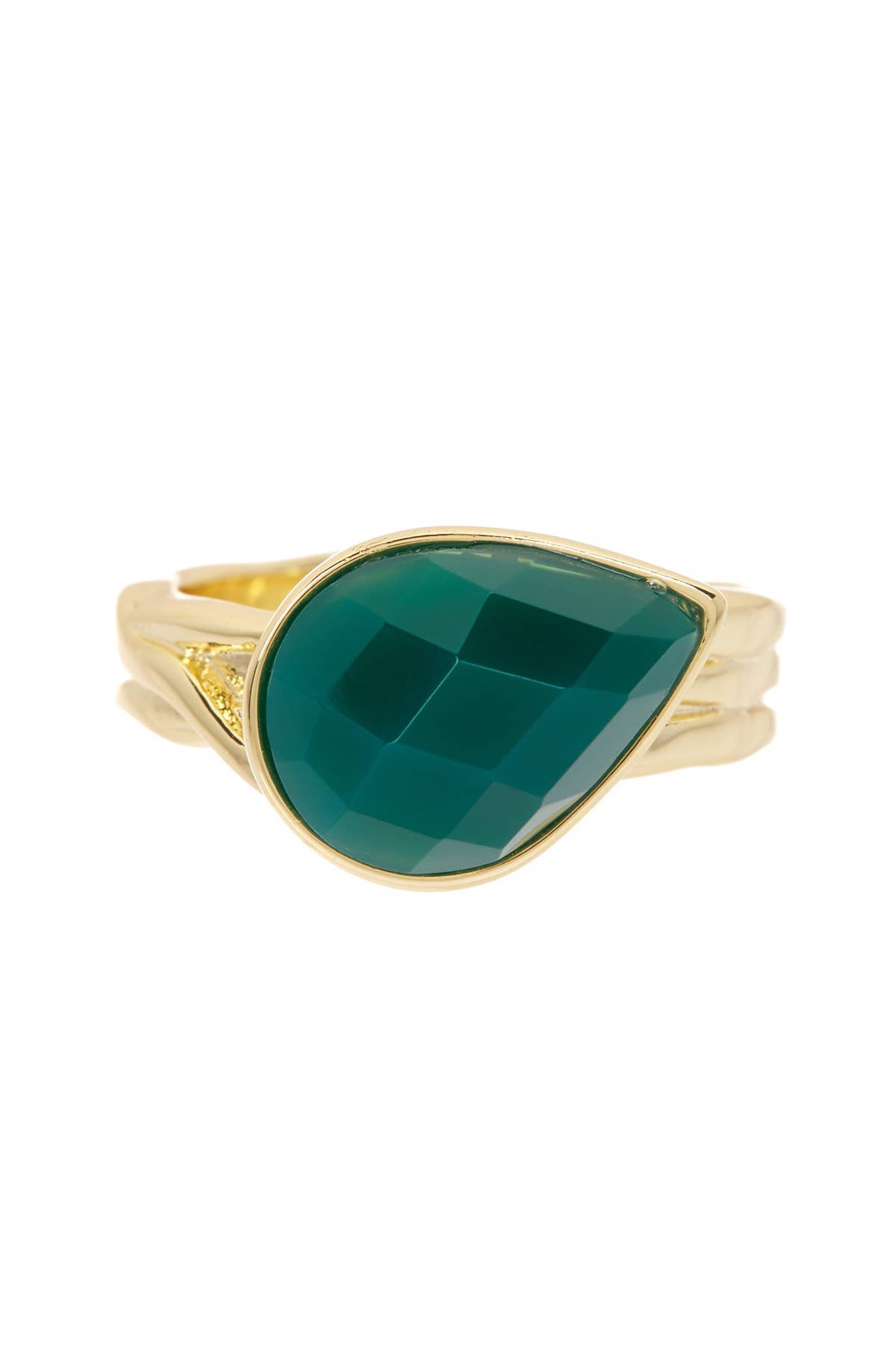 Green Chalcedony Teardrop Ring - size 6, photo 1 of 3