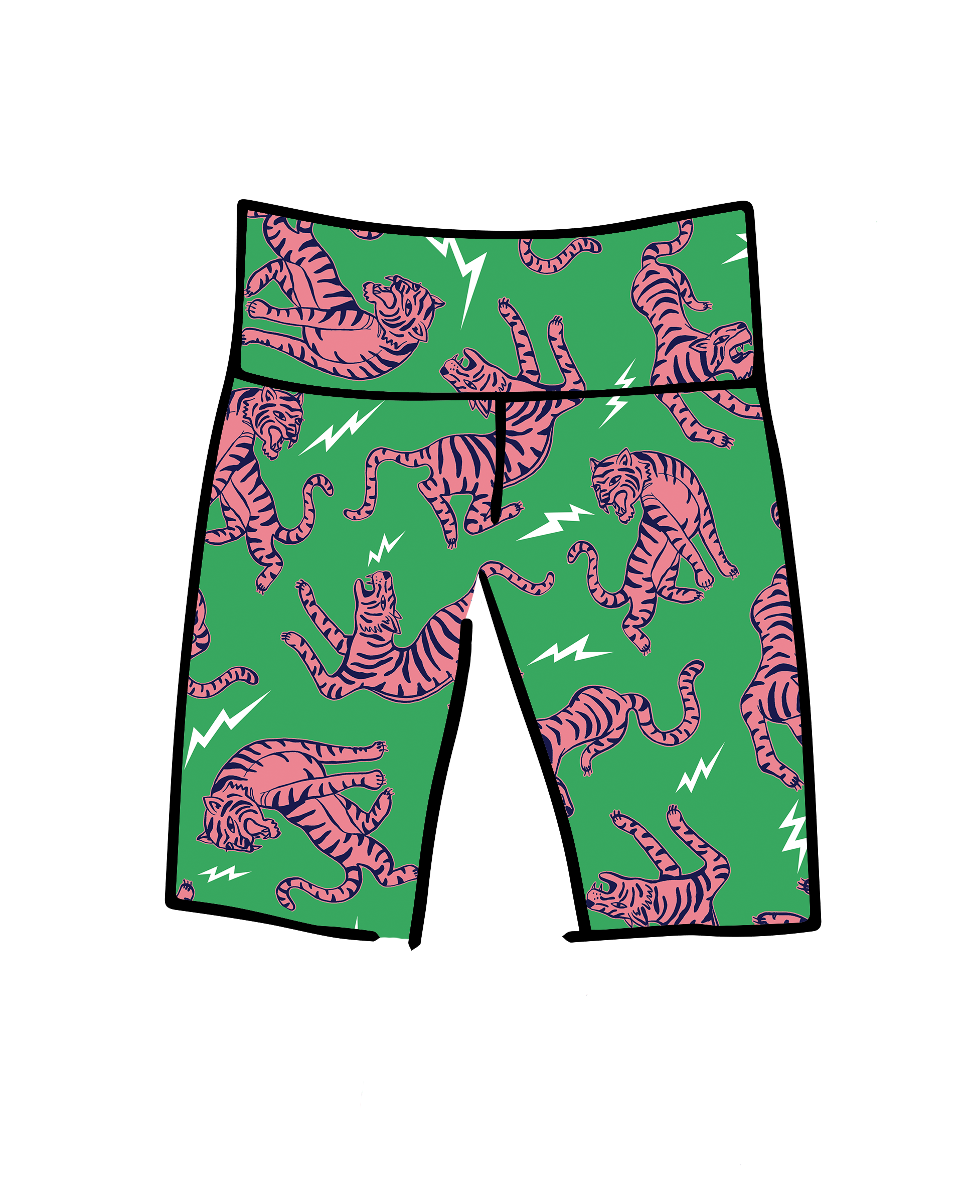 High Rise Shorts Electric Tiger, photo 1 of 5