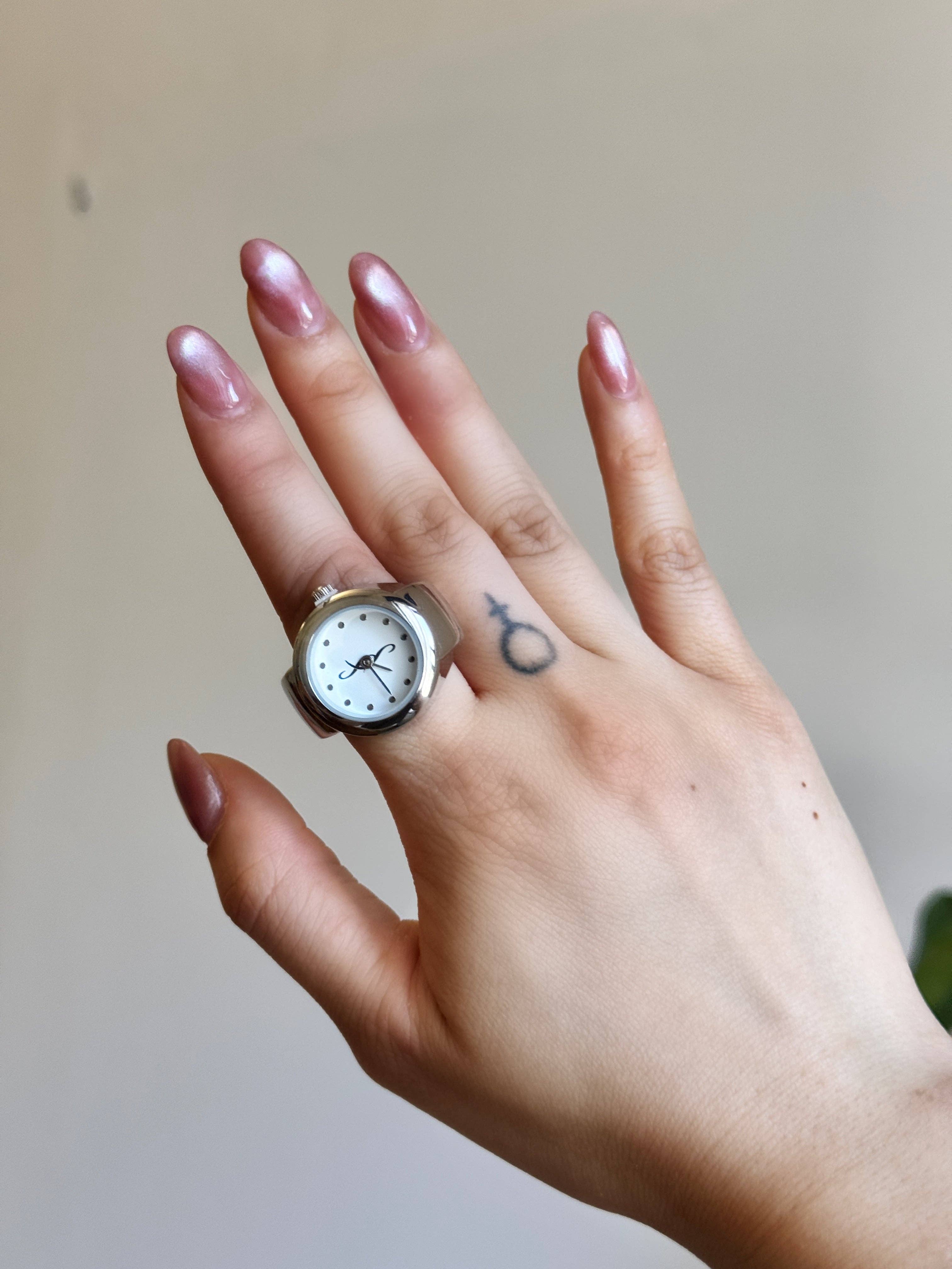 Silver Round Watch Ring, photo 1 of 3