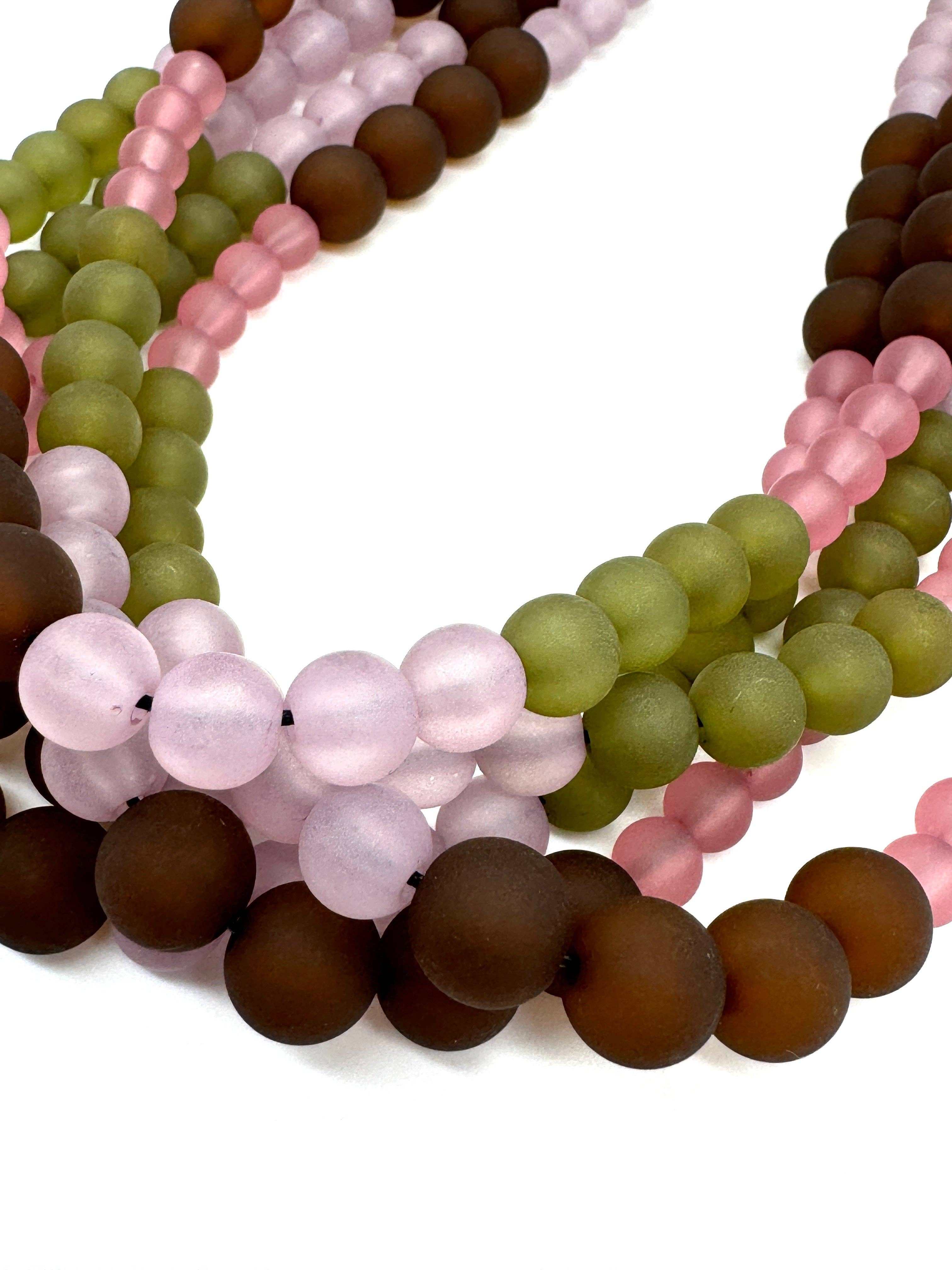 Muted Tapestry Frosted Sylvie Necklace, photo 4 of 7