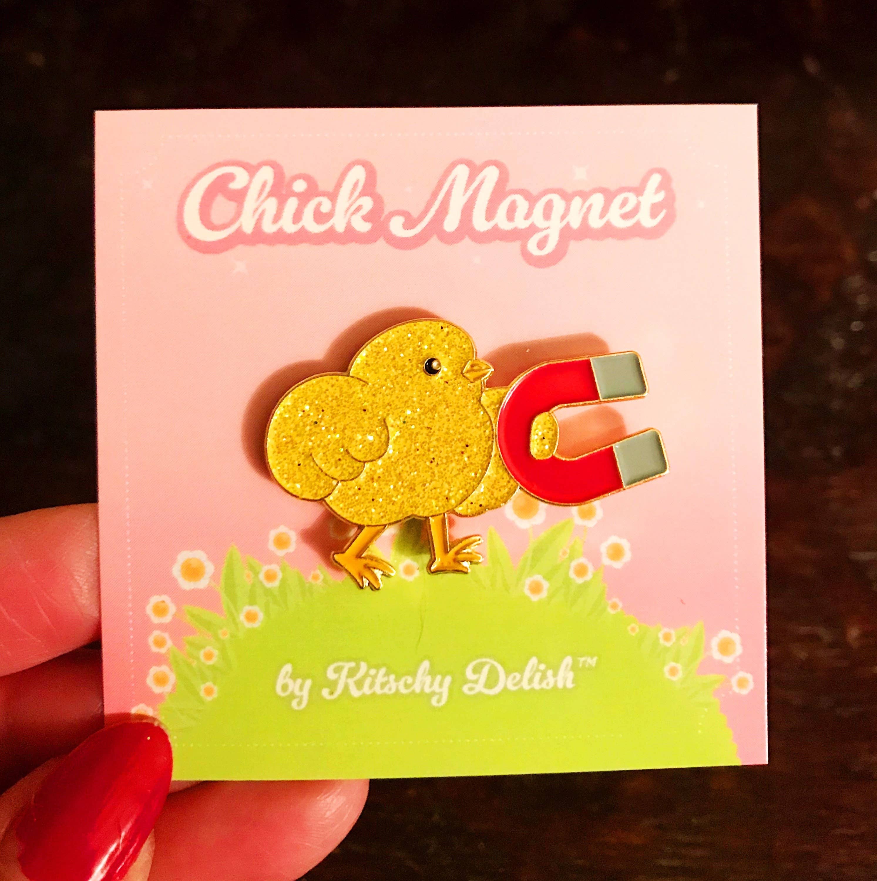 Chick Magnet pin, photo 1 of 4