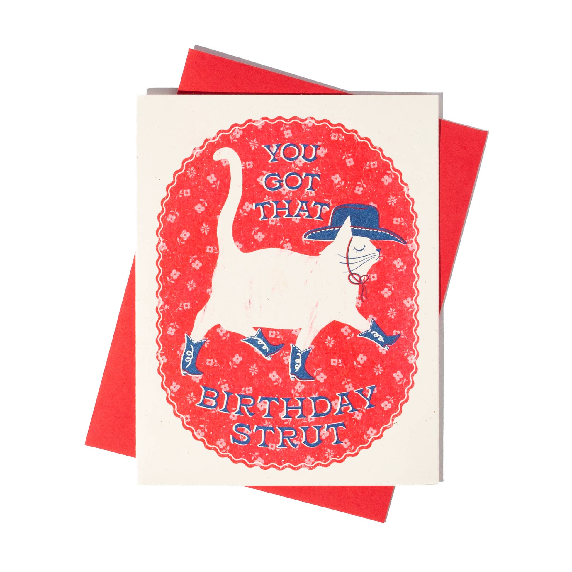 Birthday Strut - Risograph Card, photo 2 of 4