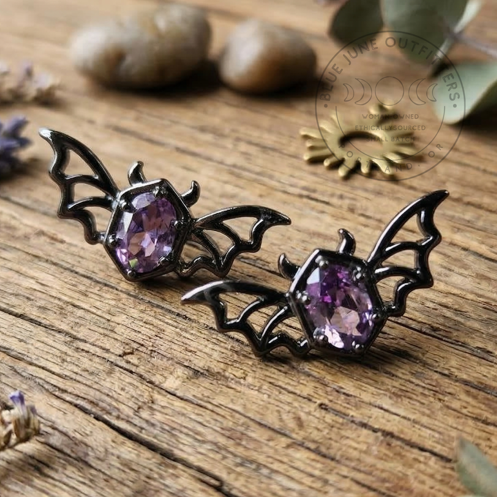 BAT STUDs W/ZIRCON, photo 2 of 5