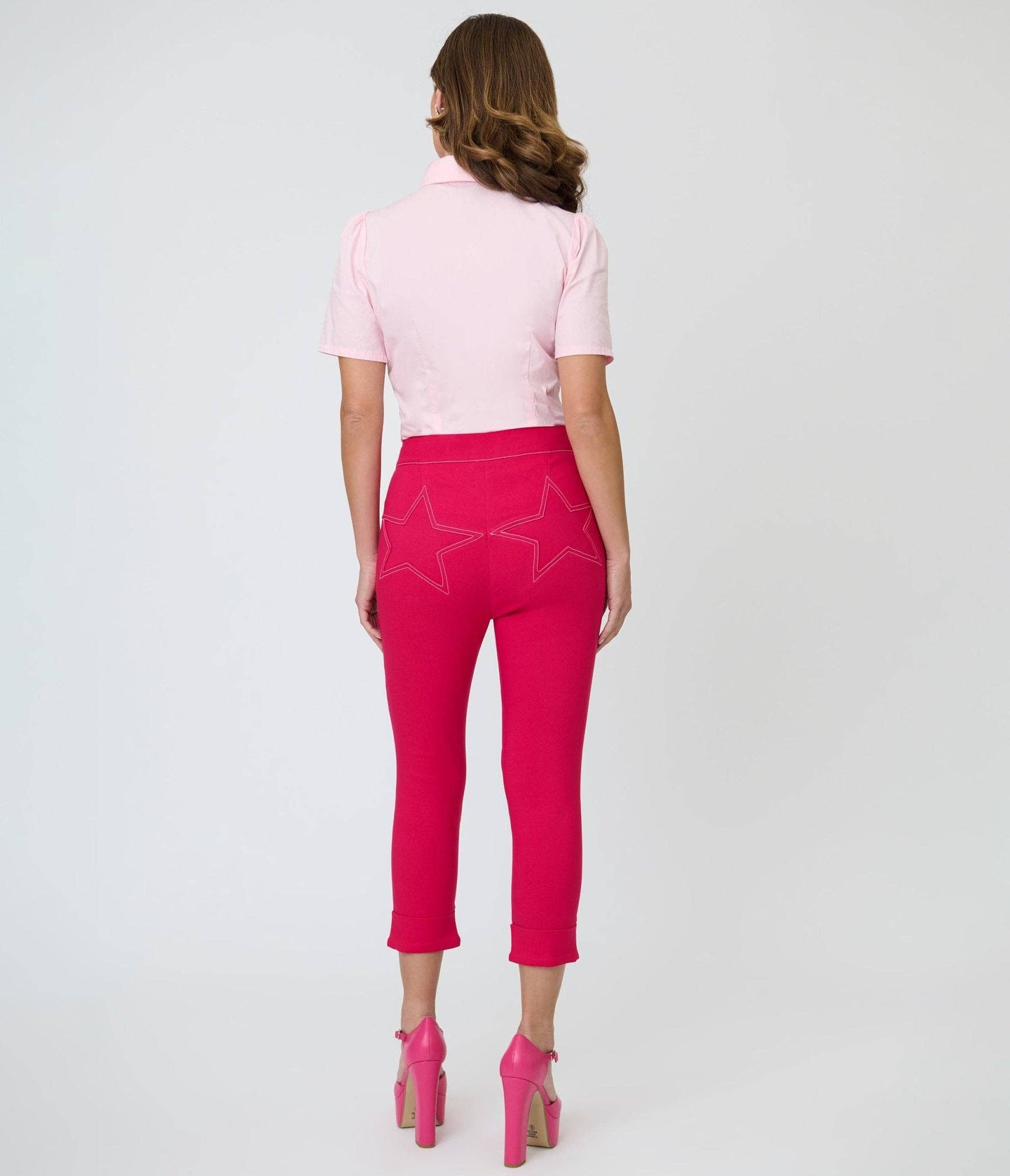 Pink Star Capris - Sizes 4-16, photo 1 of 5