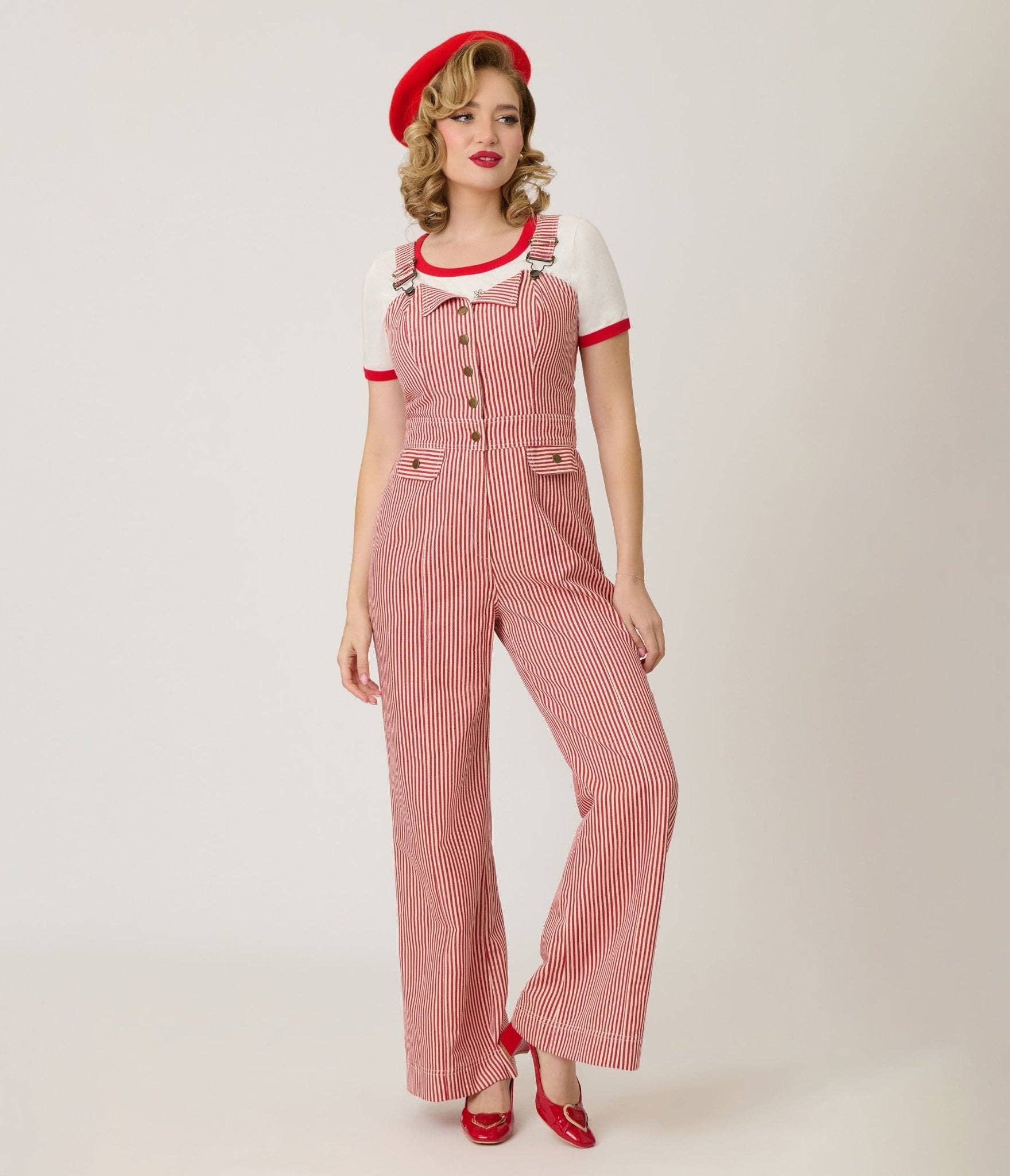 Red & White Overalls, photo 1 of 5