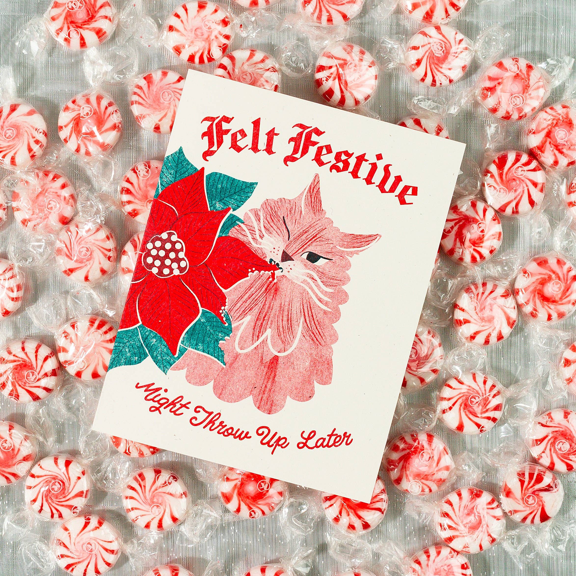 Felt Festive - Risograph Holiday Card, photo 1 of 5