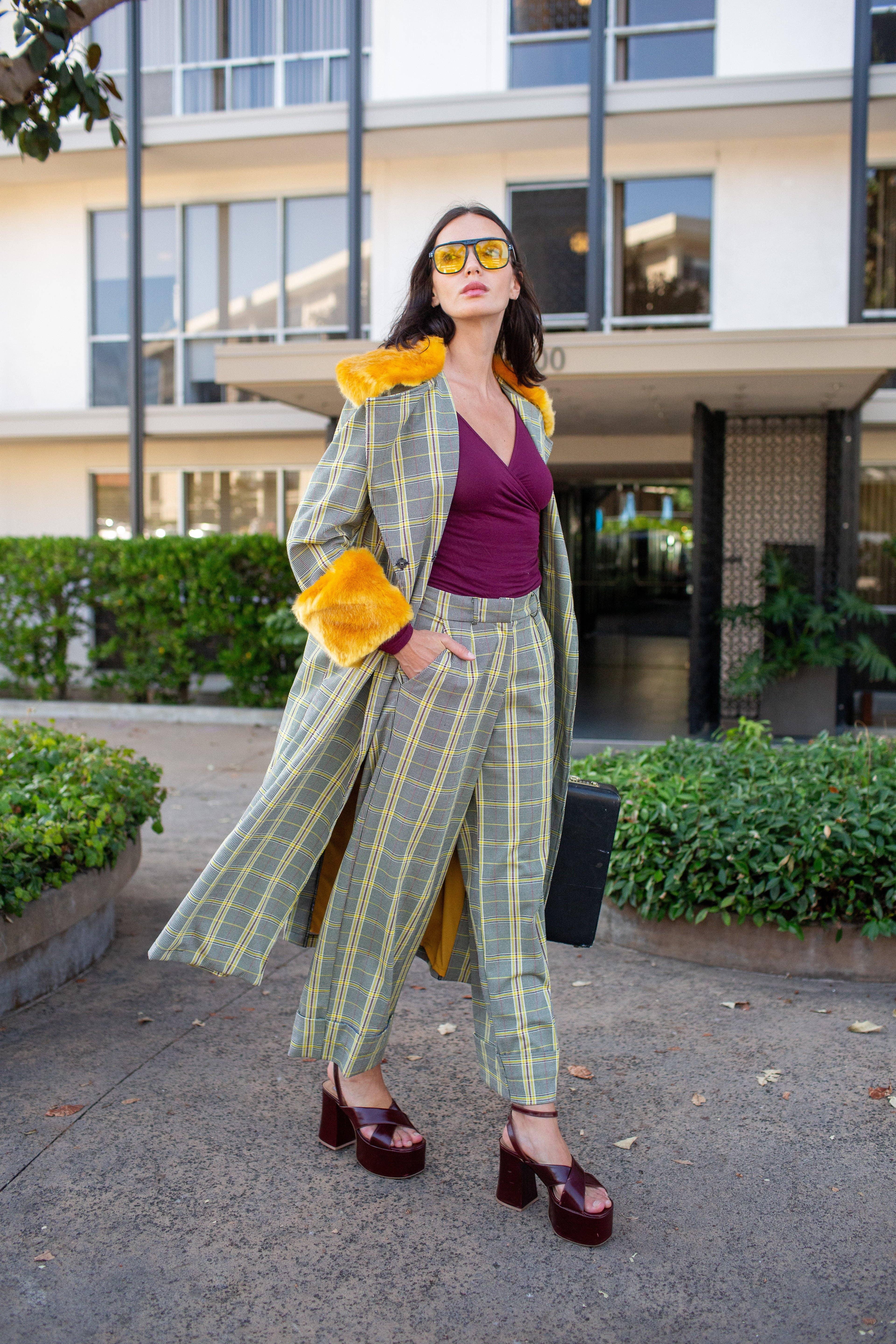 Eloise Coat In Marigold Glenn, photo 8 of 8