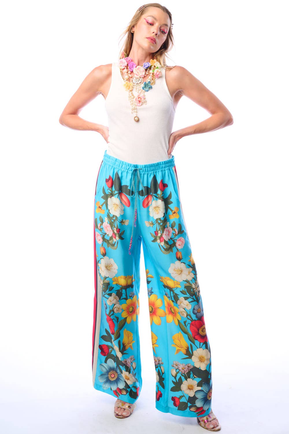 Floral Garden Pants: Blue, photo 1 of 8