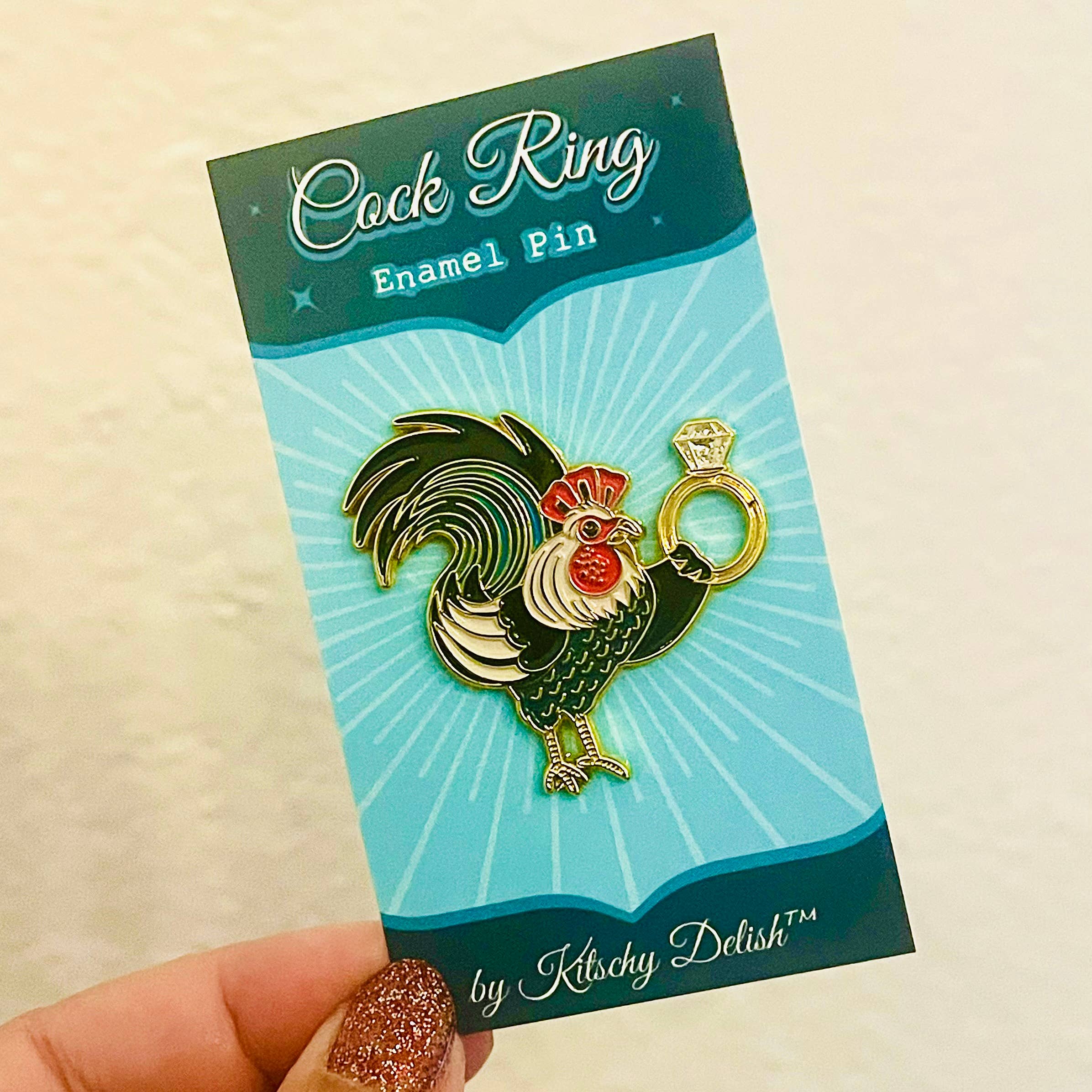 Cock Ring Soft enamel Pin, photo 1 of 2