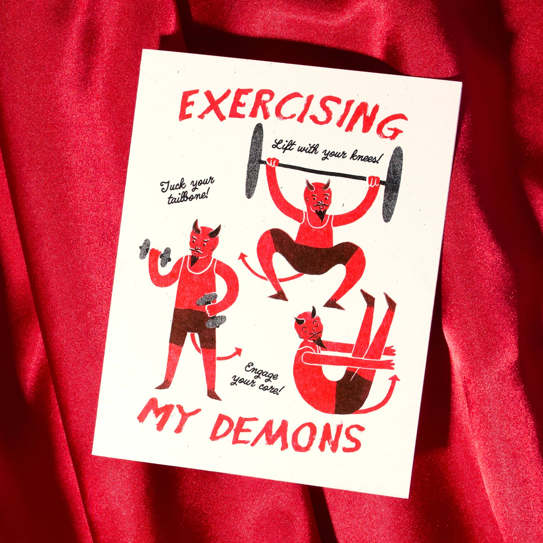 Exercising My Demons - Risograph Card, photo 1 of 4