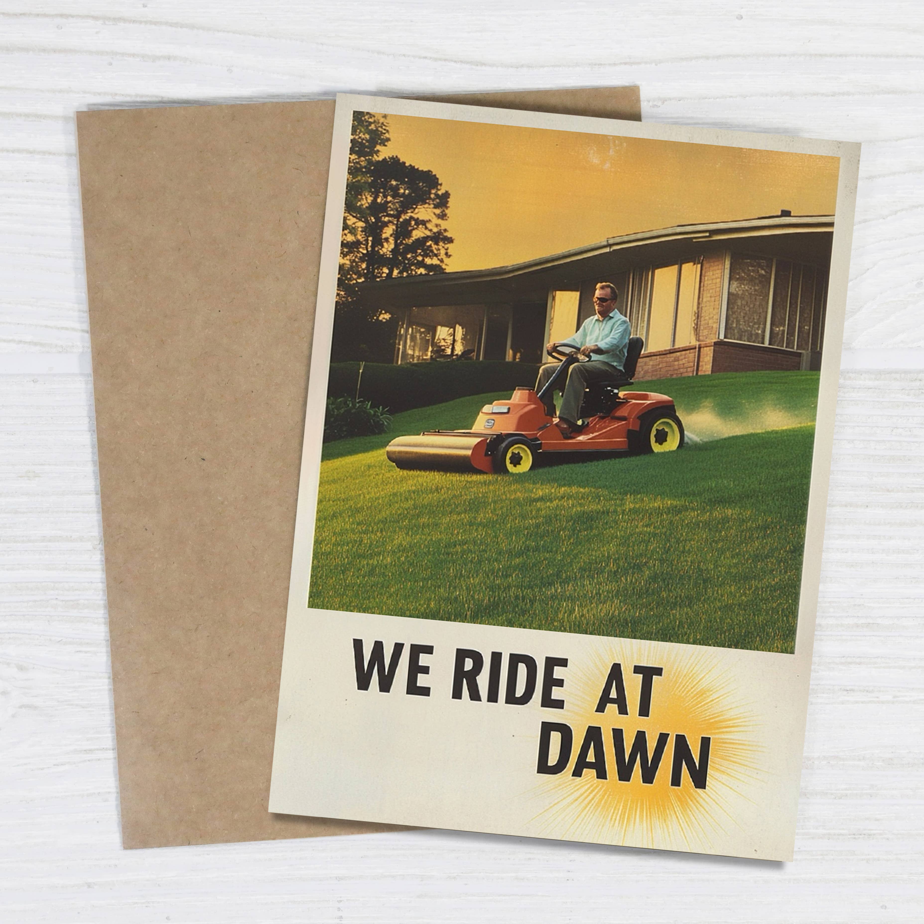 We Ride At Dawn - Funny Vintage Father's Day Card, photo 2 of 5