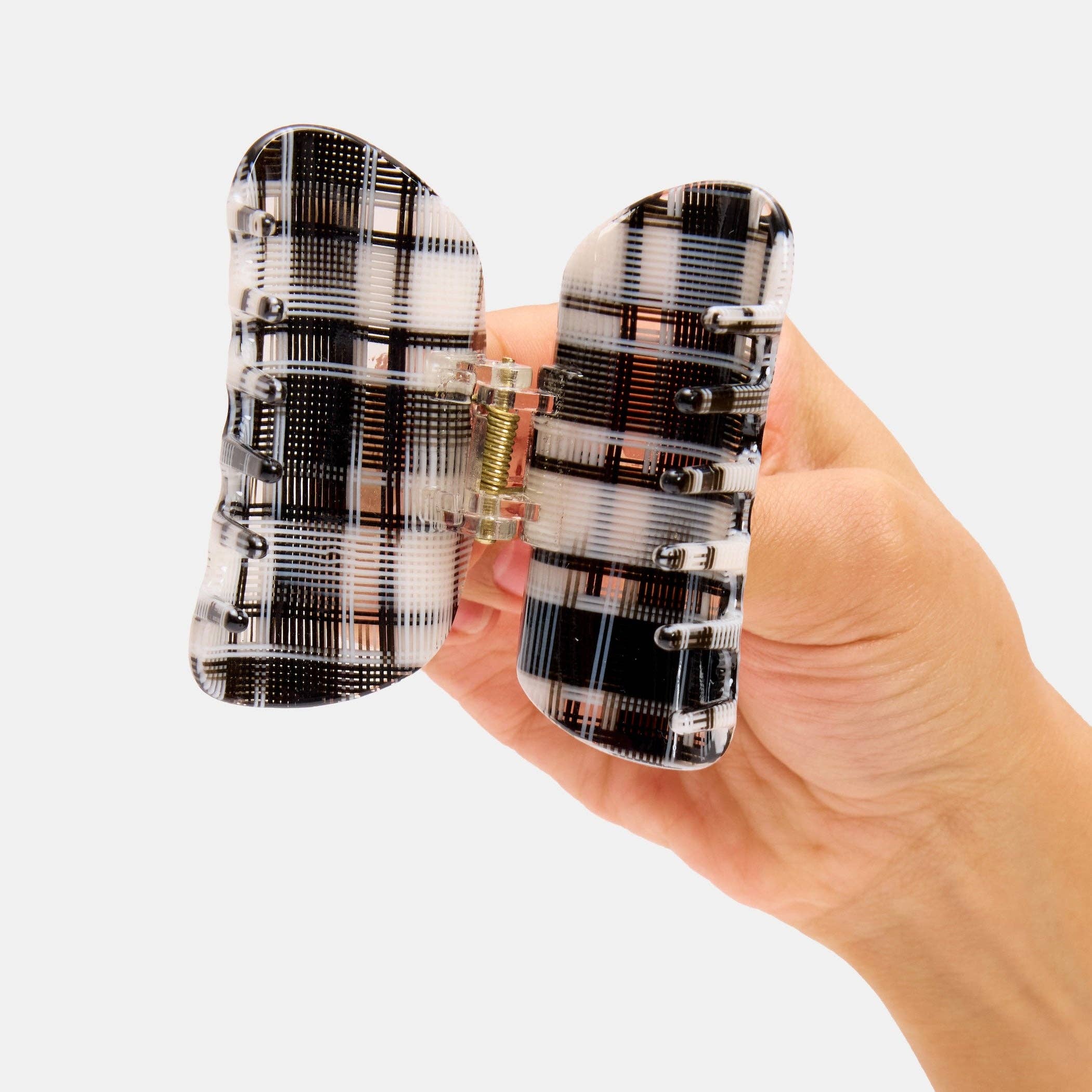 Juno Claw in Black + White Plaid, photo 4 of 4