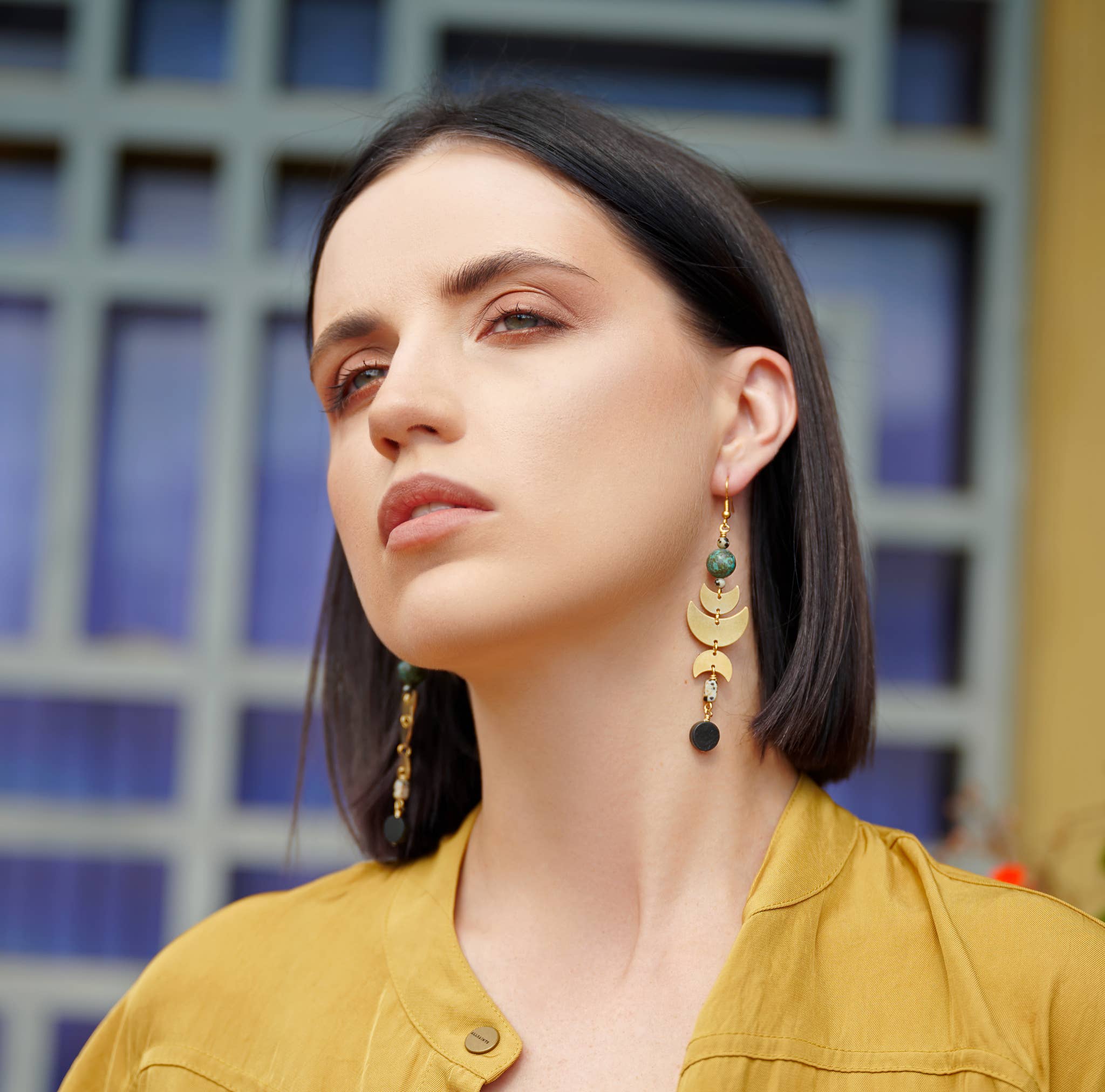 The Urbana Earring - Turquoise, photo 2 of 8