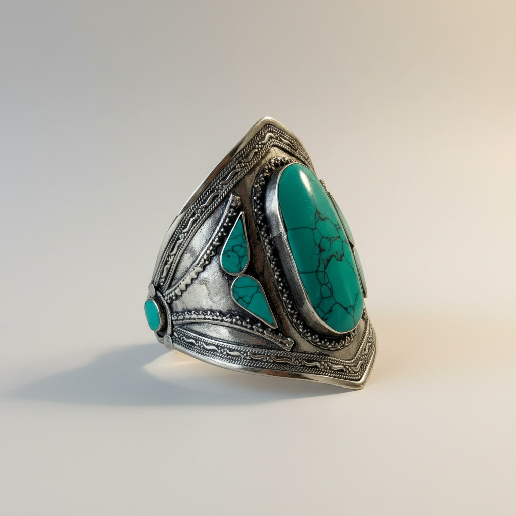 Stacking bracelet Silver turq, photo 2 of 4
