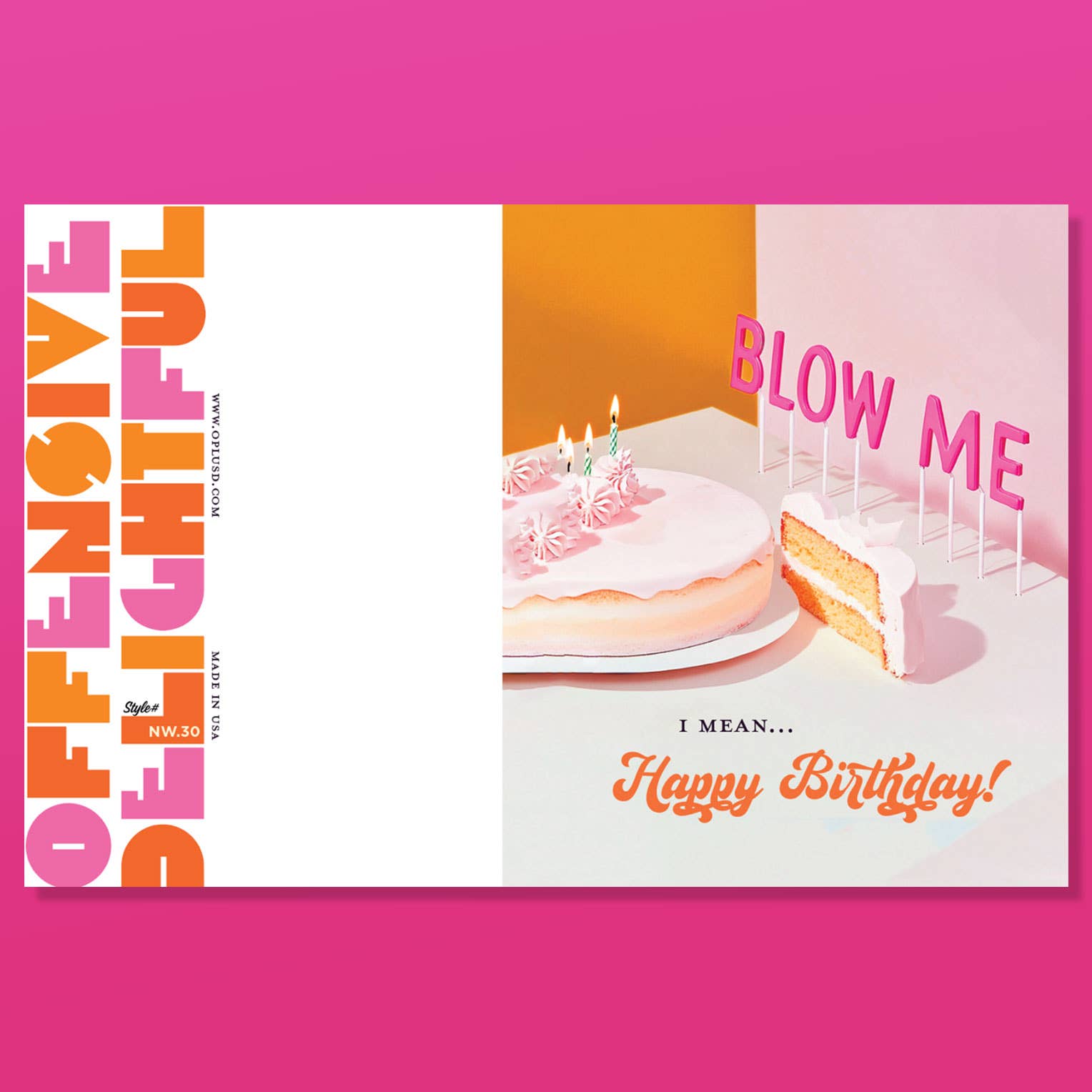 BLOW ME! birthday card, photo 2 of 3