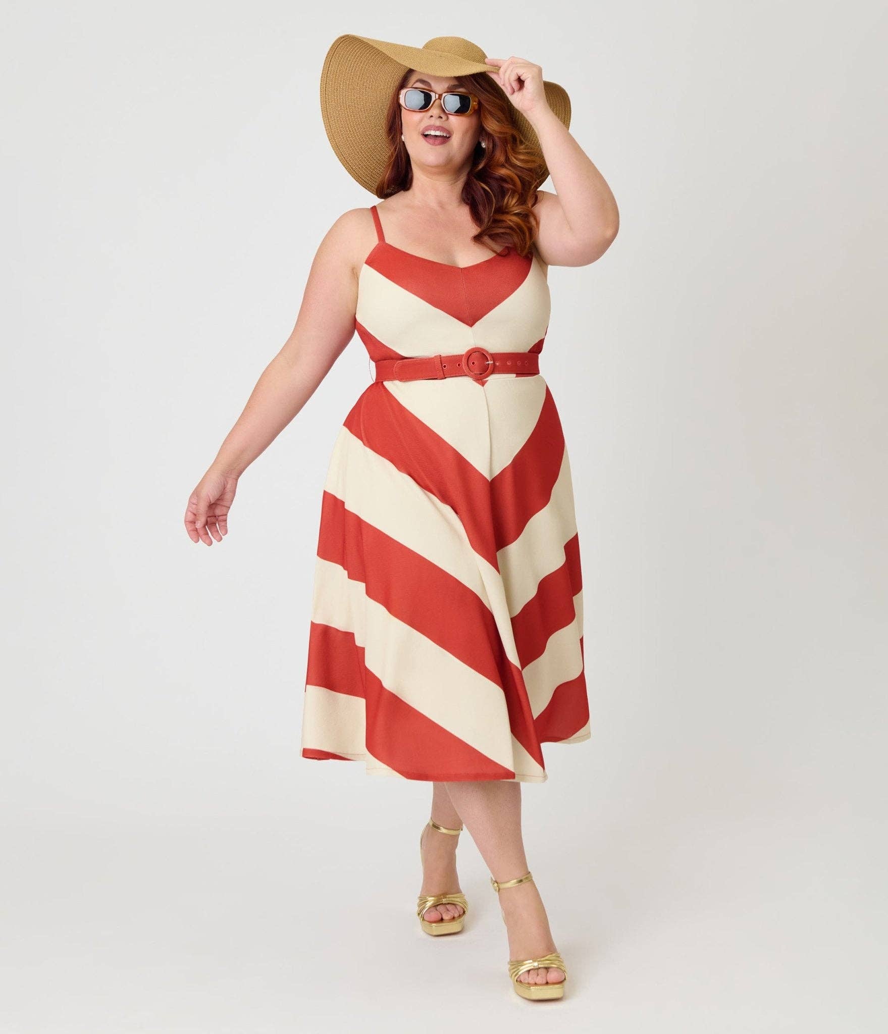 Chevron Midi Dress - 1x - 2x, photo 3 of 5