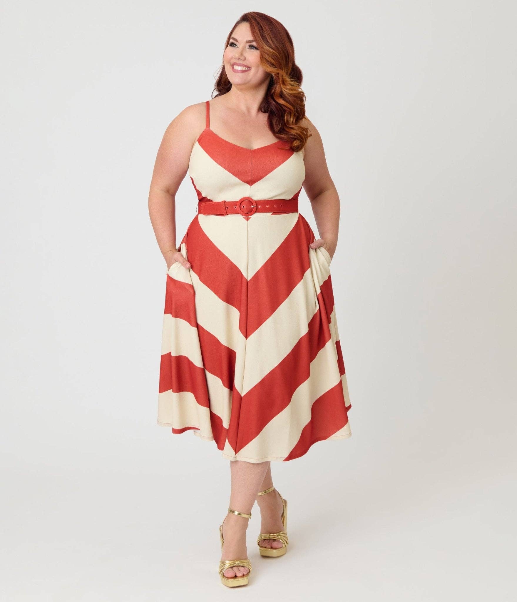 Chevron Midi Dress - 1x - 2x, photo 5 of 5