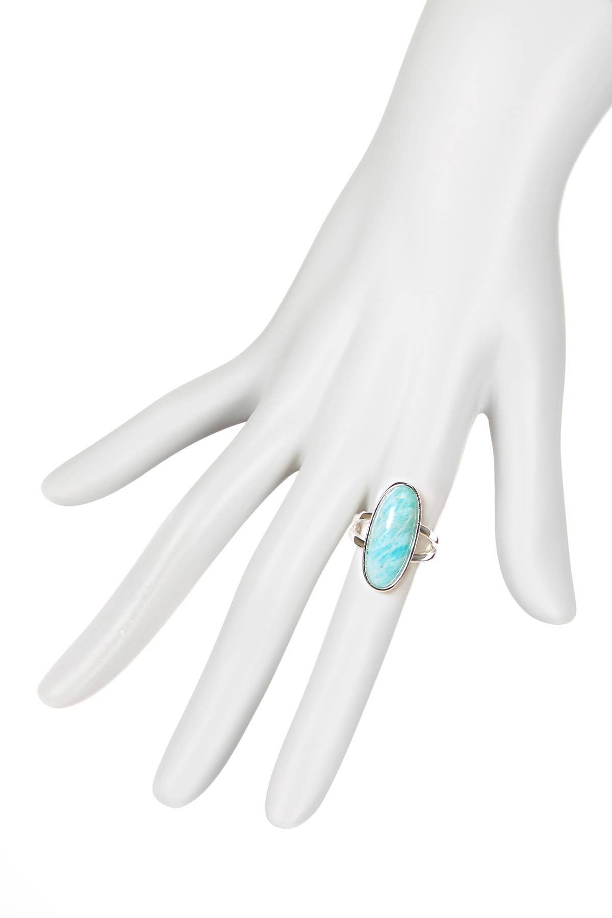 Amazonite Oval Cabochon Ring, photo 2 of 3