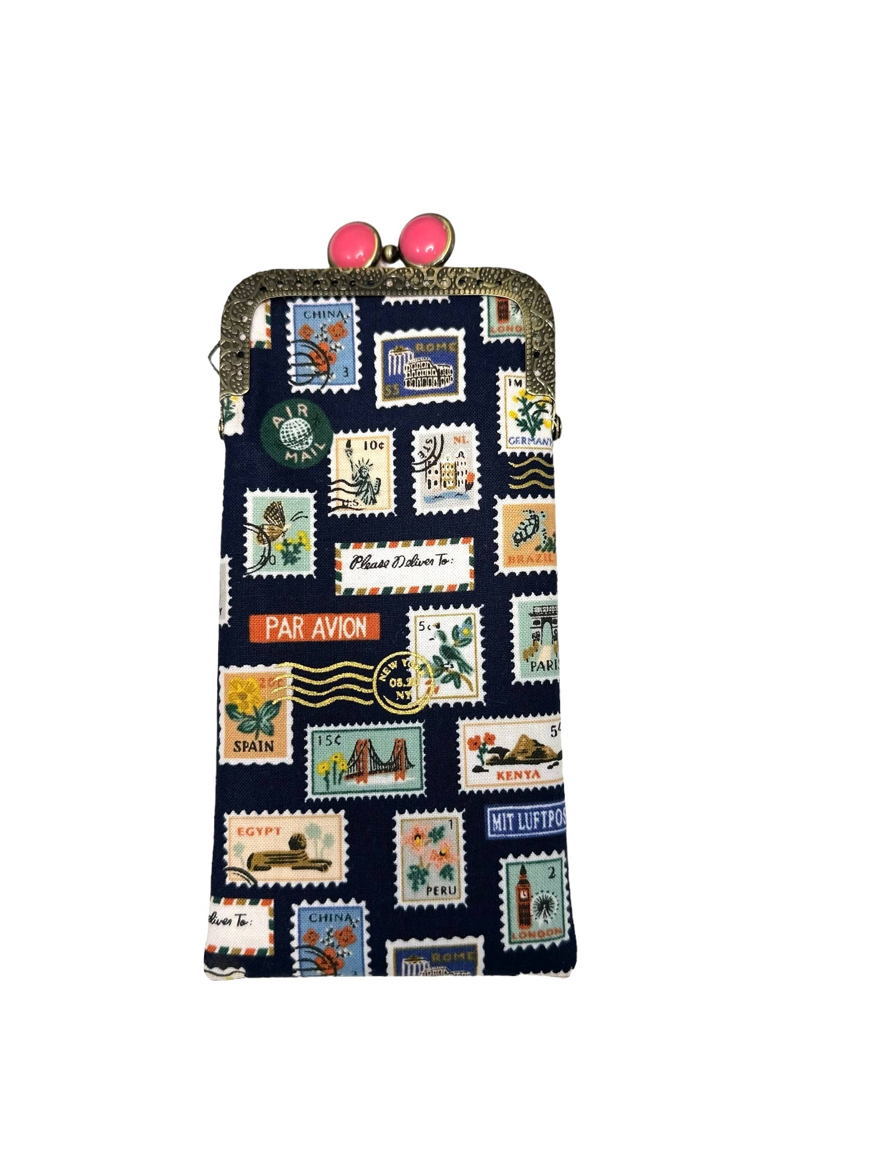 Eyeglass Case - Travel Stamps, photo 1 of 8