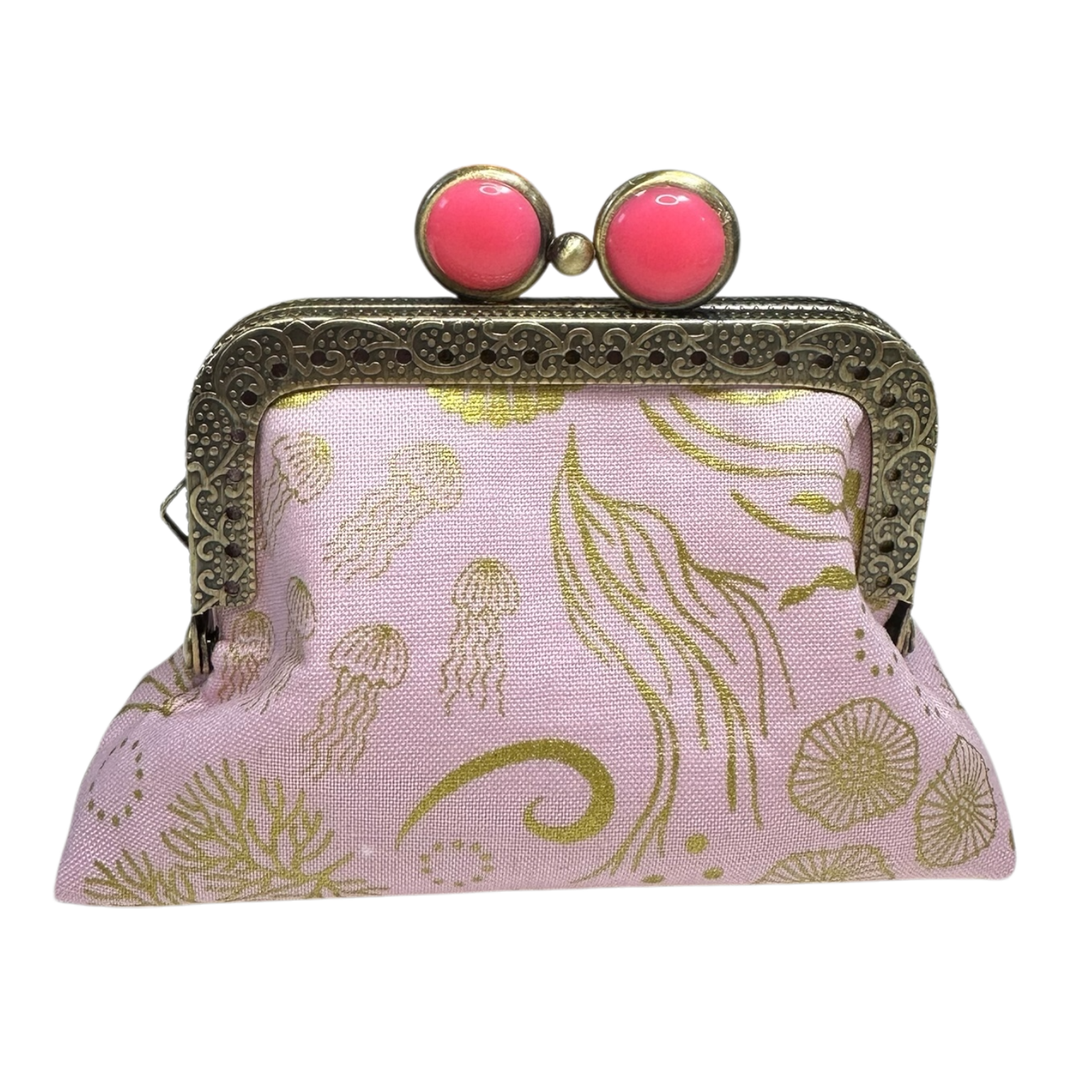Mini Clutch Coin Purse-Sea Life Gold, photo 1 of 2