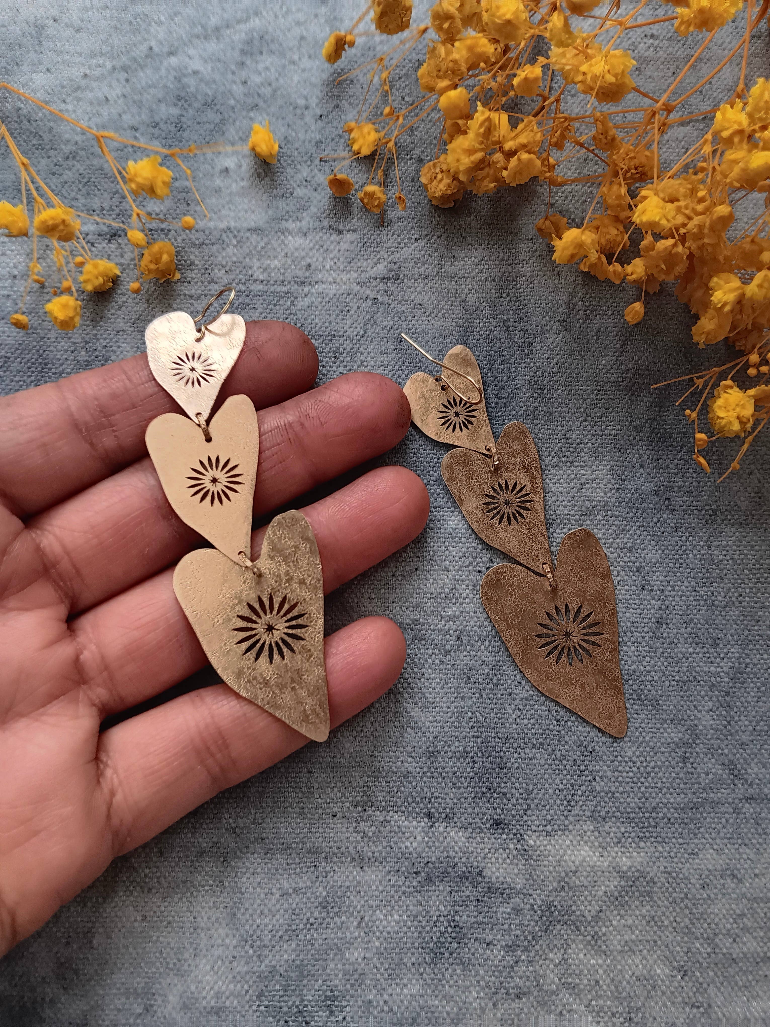Handmade brass heart, photo 3 of 4