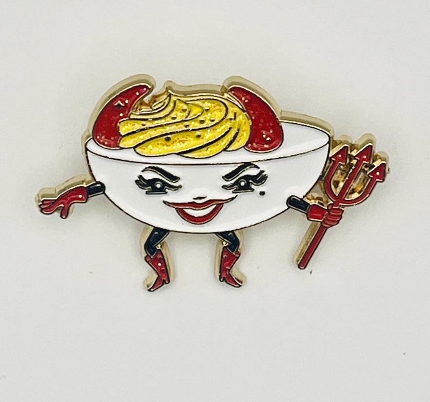 Deviled Egg Enamel Pin, photo 1 of 4