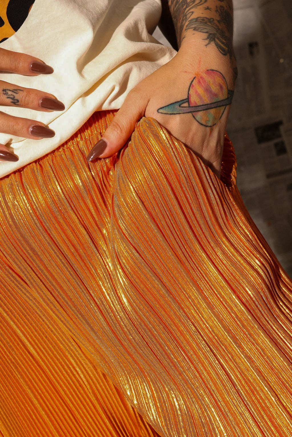 Orange Crush Metallic Pants, photo 6 of 8