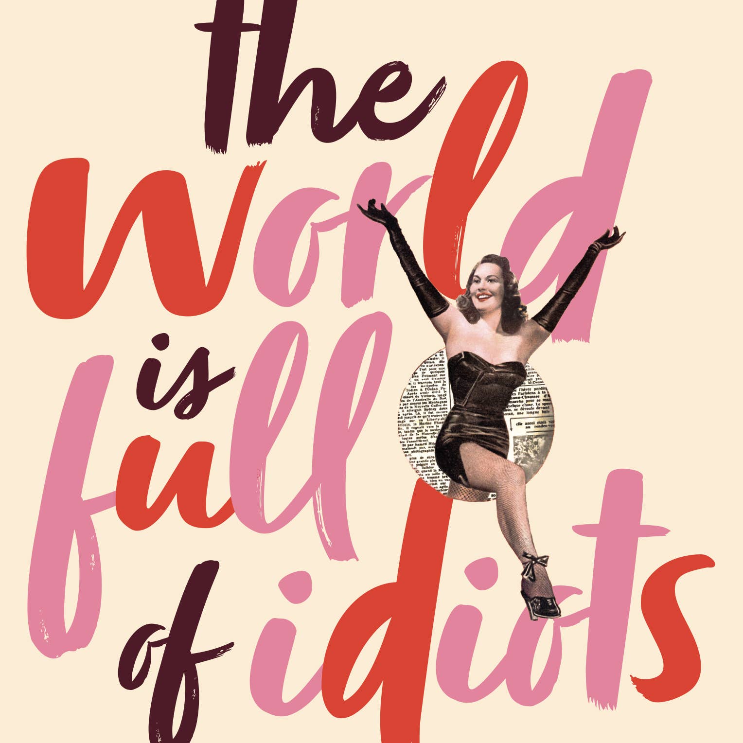 WORLD OF IDIOTS friendship greeting card, photo 3 of 3