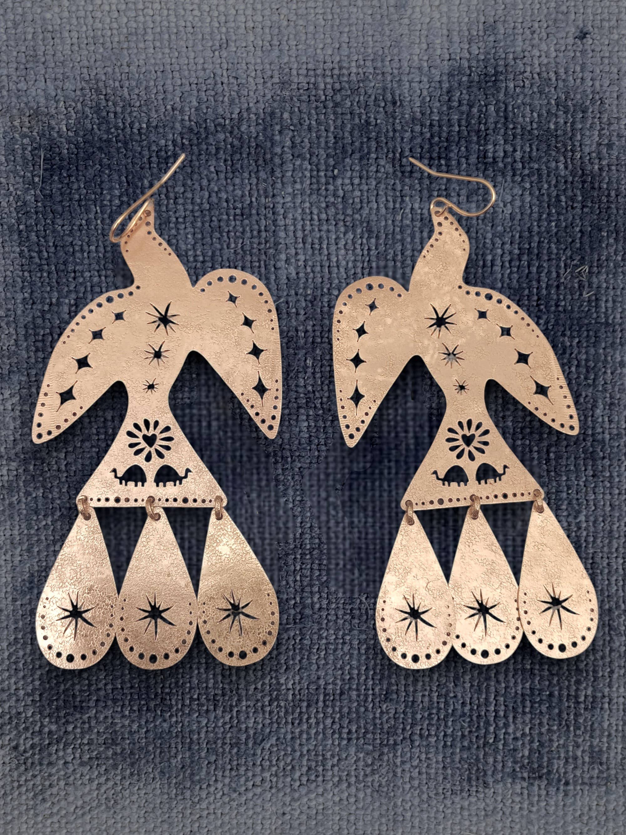 Eagle Brass Earrings, photo 1 of 3