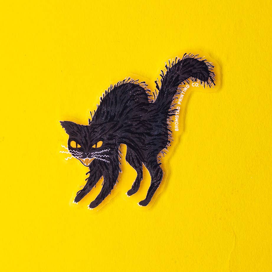Scaredy Cat Clear Sticker, photo 1 of 3
