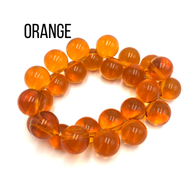 Chunky Button Stackable Stretch Bracelet Orange, photo 2 of 2