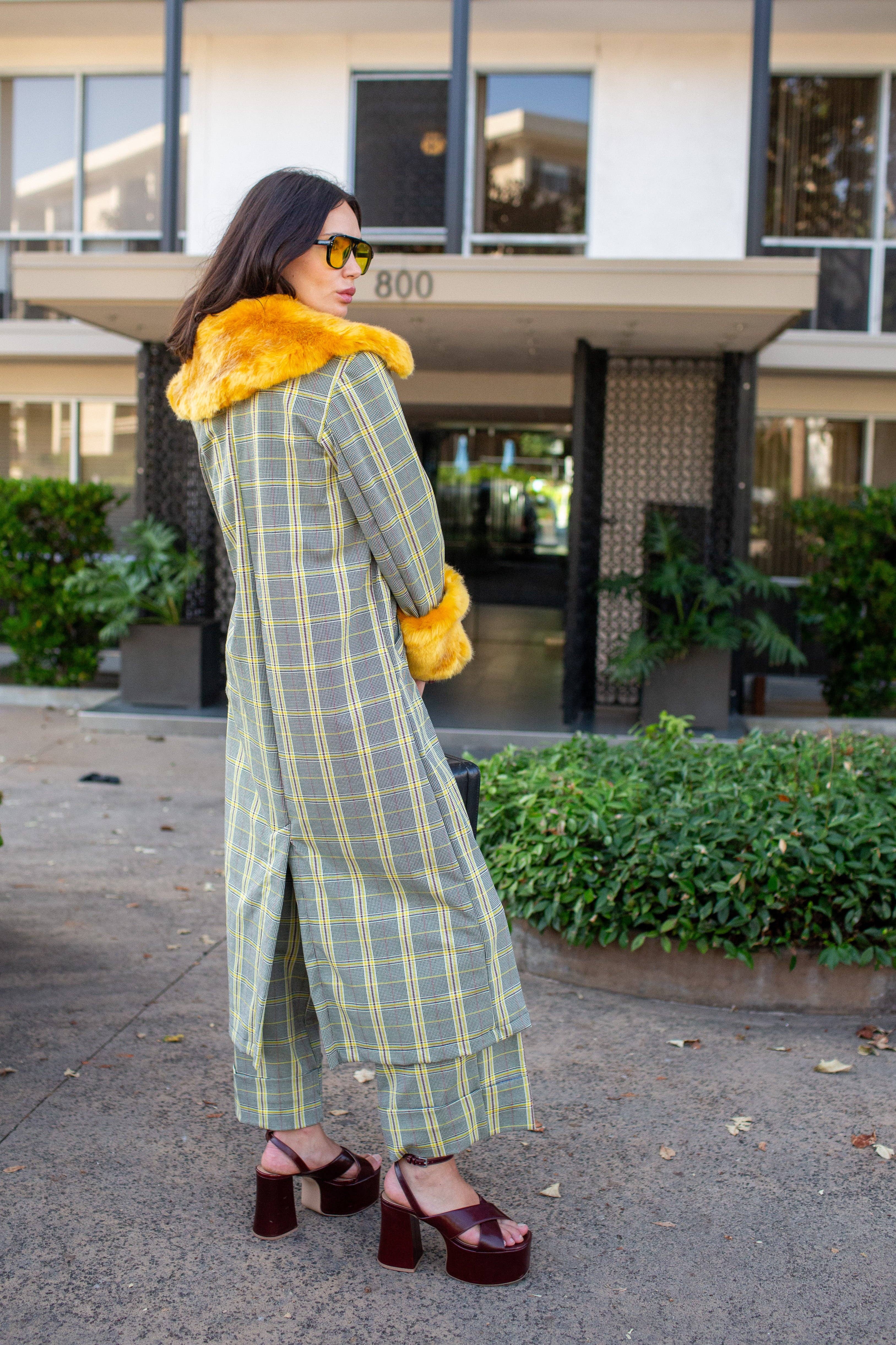 Eloise Coat In Marigold Glenn, photo 3 of 8