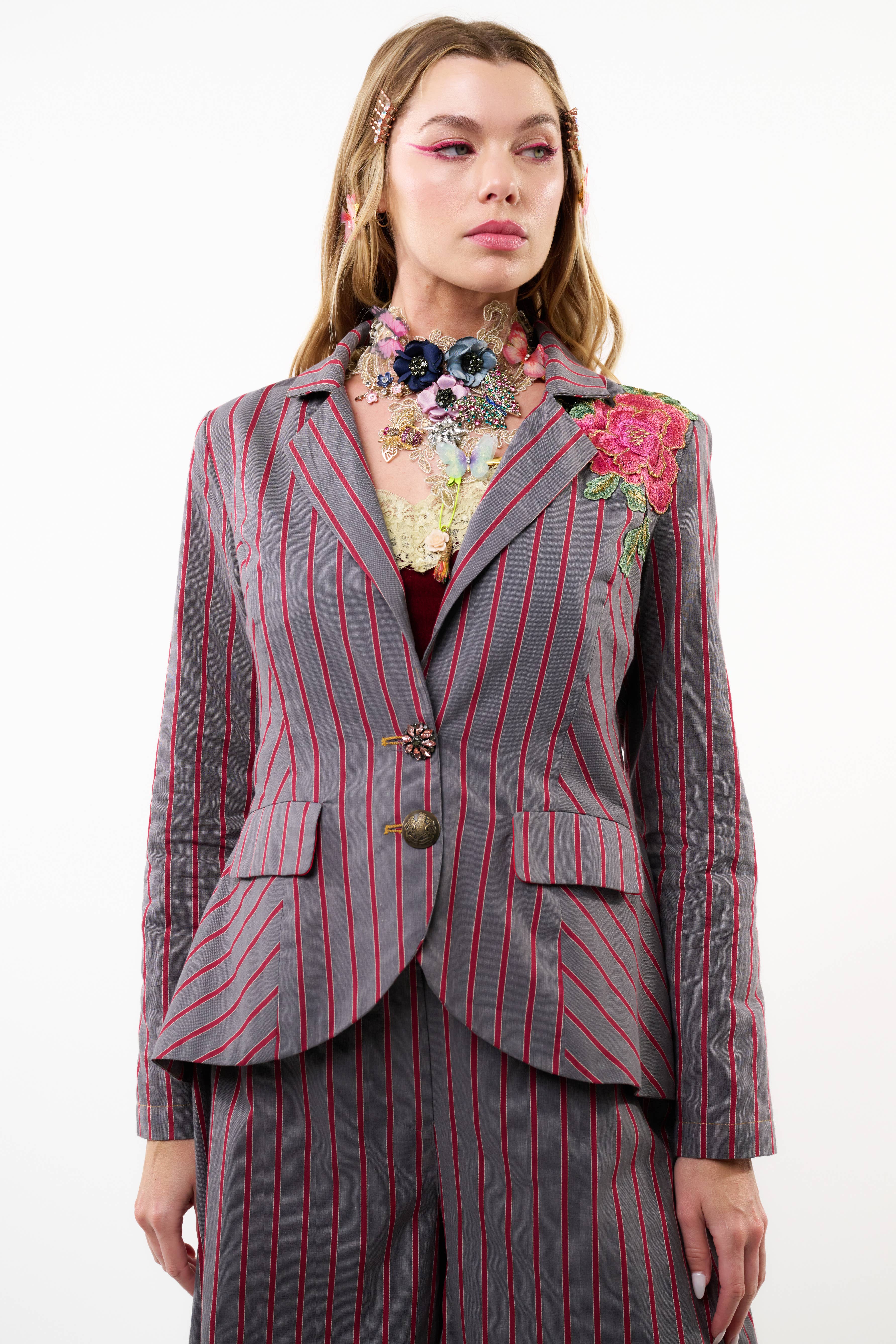 Blazer-Gray| Red Stripe, photo 1 of 8