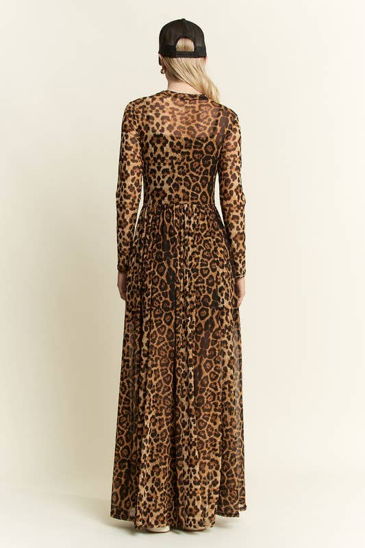 LEOPARD PRINT MESH DRESS, photo 6 of 8