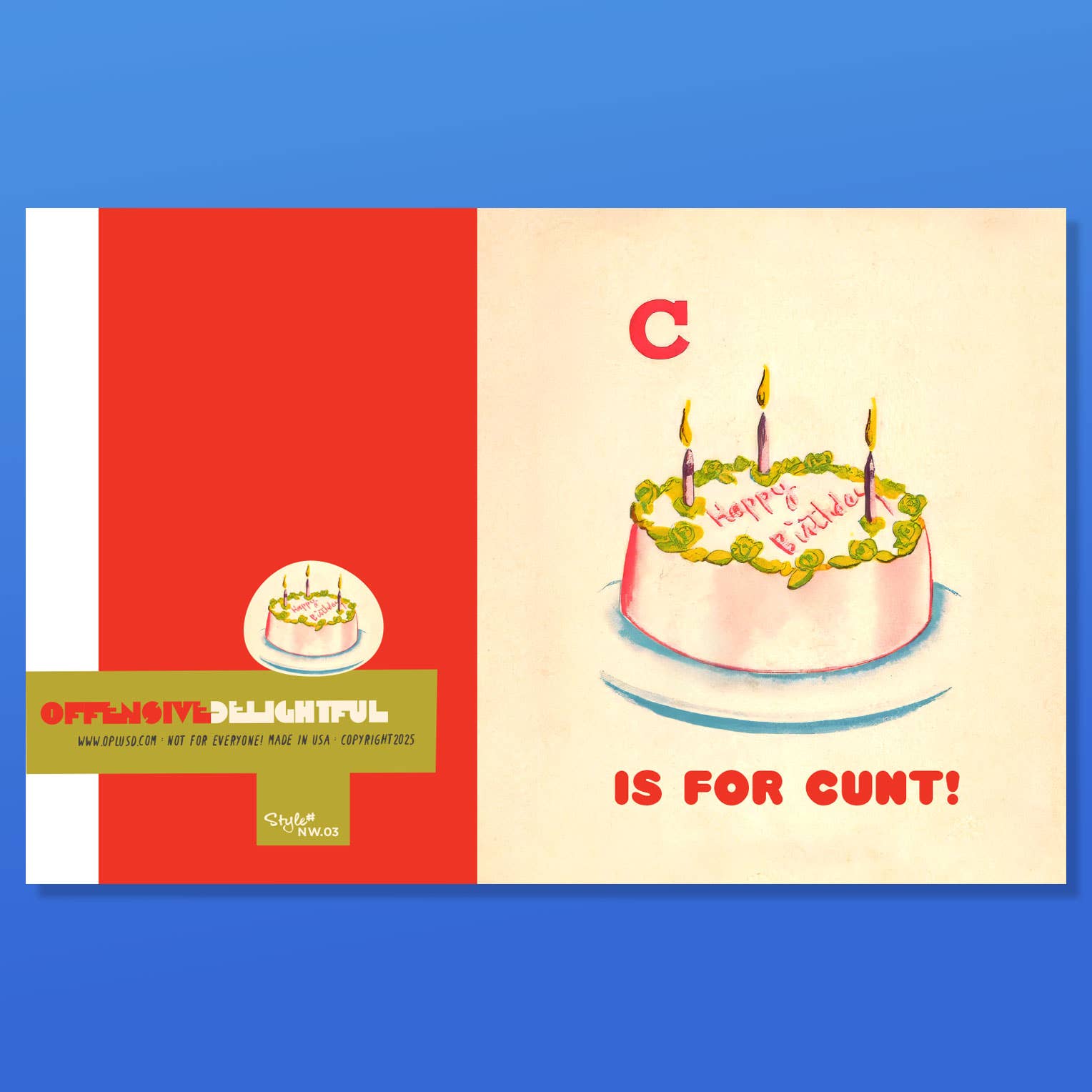 C*NT CAKE! birthday card, photo 2 of 4