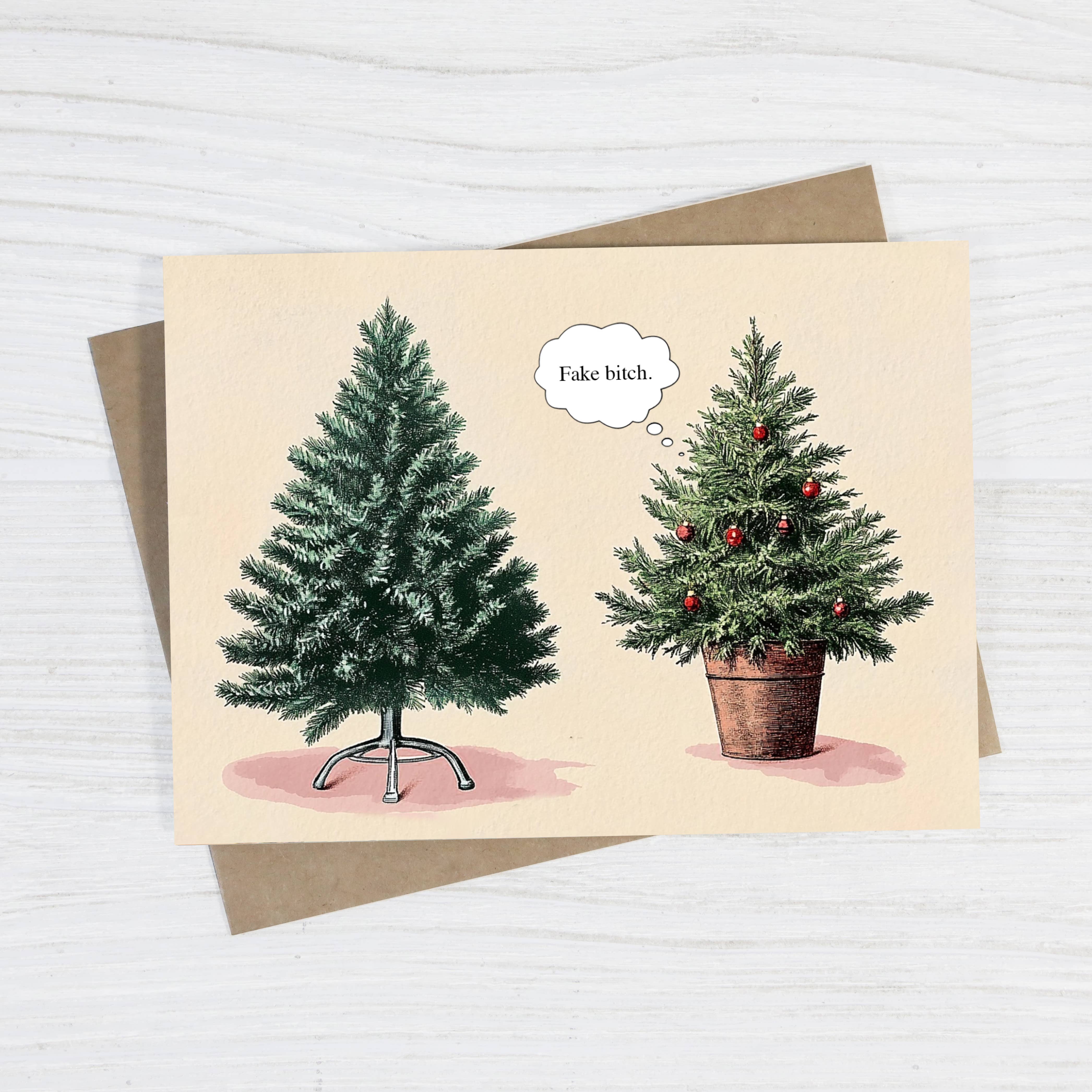 Fake Bitch Christmas Card, photo 2 of 3