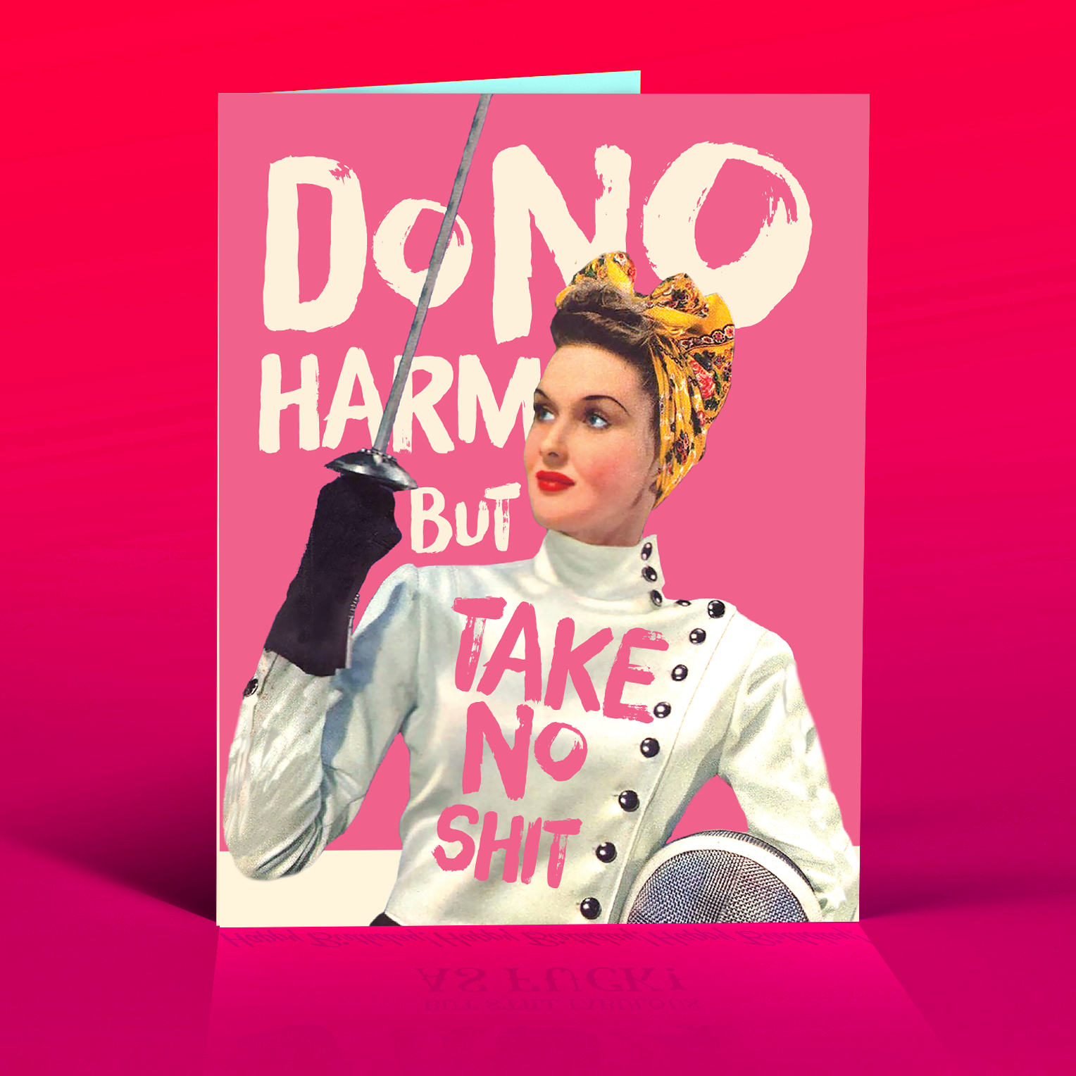 TAKE NO SHIT! empowerment card, photo 2 of 3